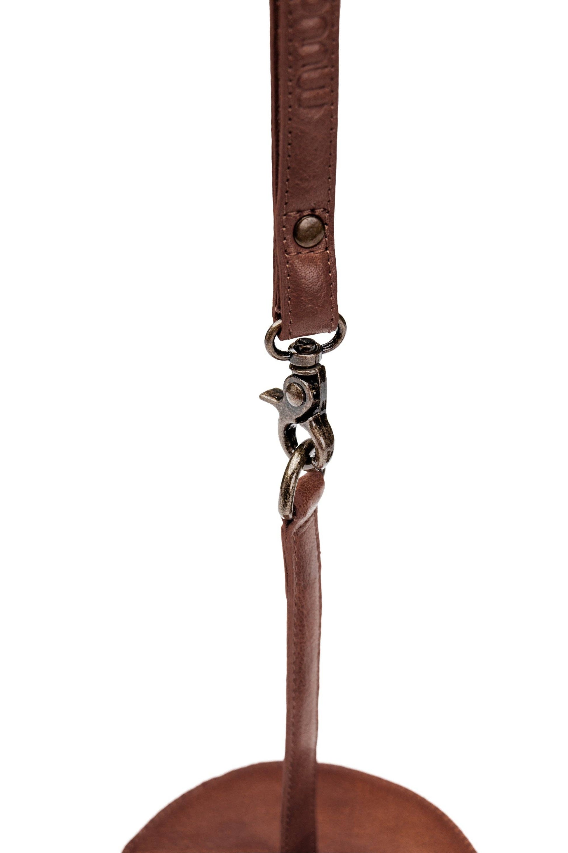 Gyrit Garnhalter mit praktischem Lederarmband: Schwarz / Eine Größe