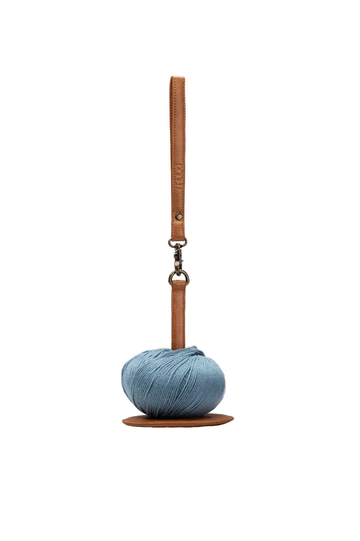 Gyrit Garnhalter mit praktischem Lederarmband: Whisky / Eine Größe