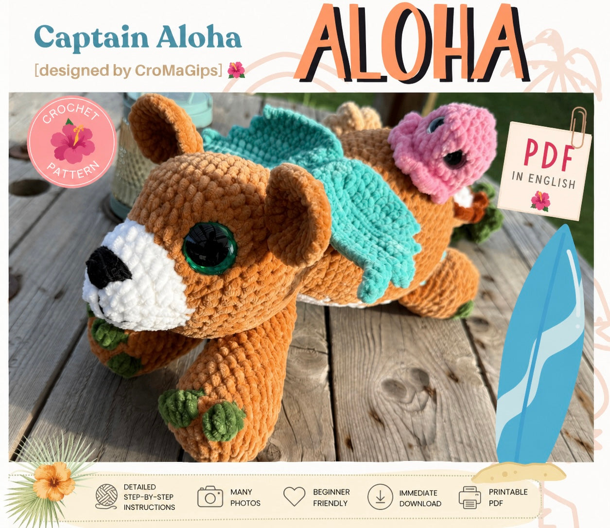 Häkelanleitung Captain Aloha