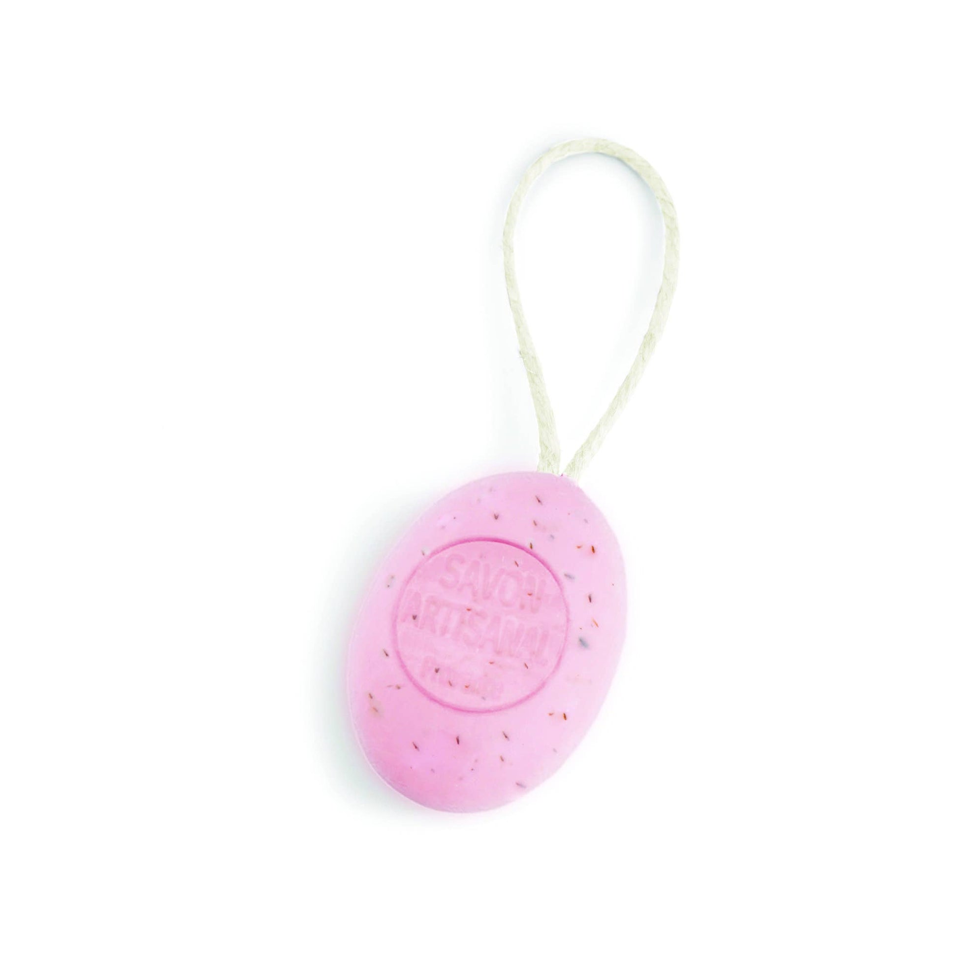 Ovale Seife an Baumwollkordel Rose 200 g
