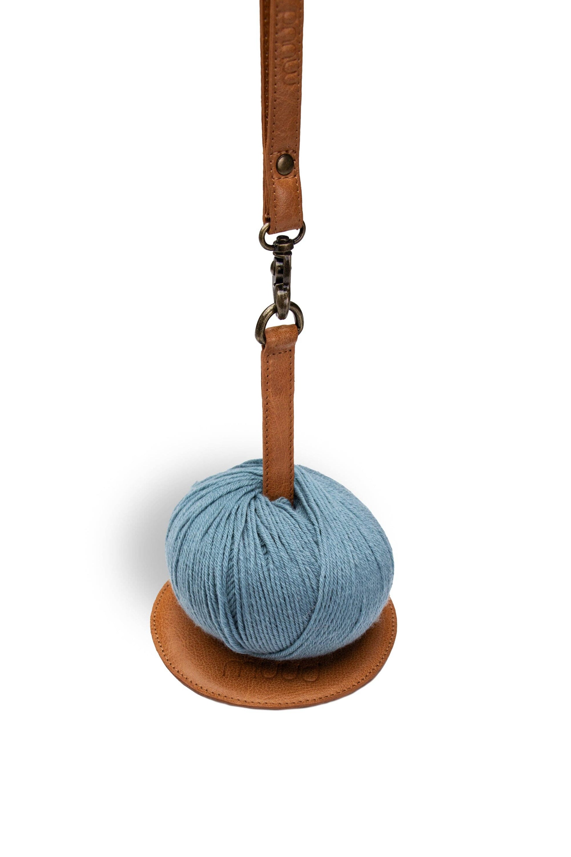 Gyrit Garnhalter mit praktischem Lederarmband: Schwarz / Eine Größe