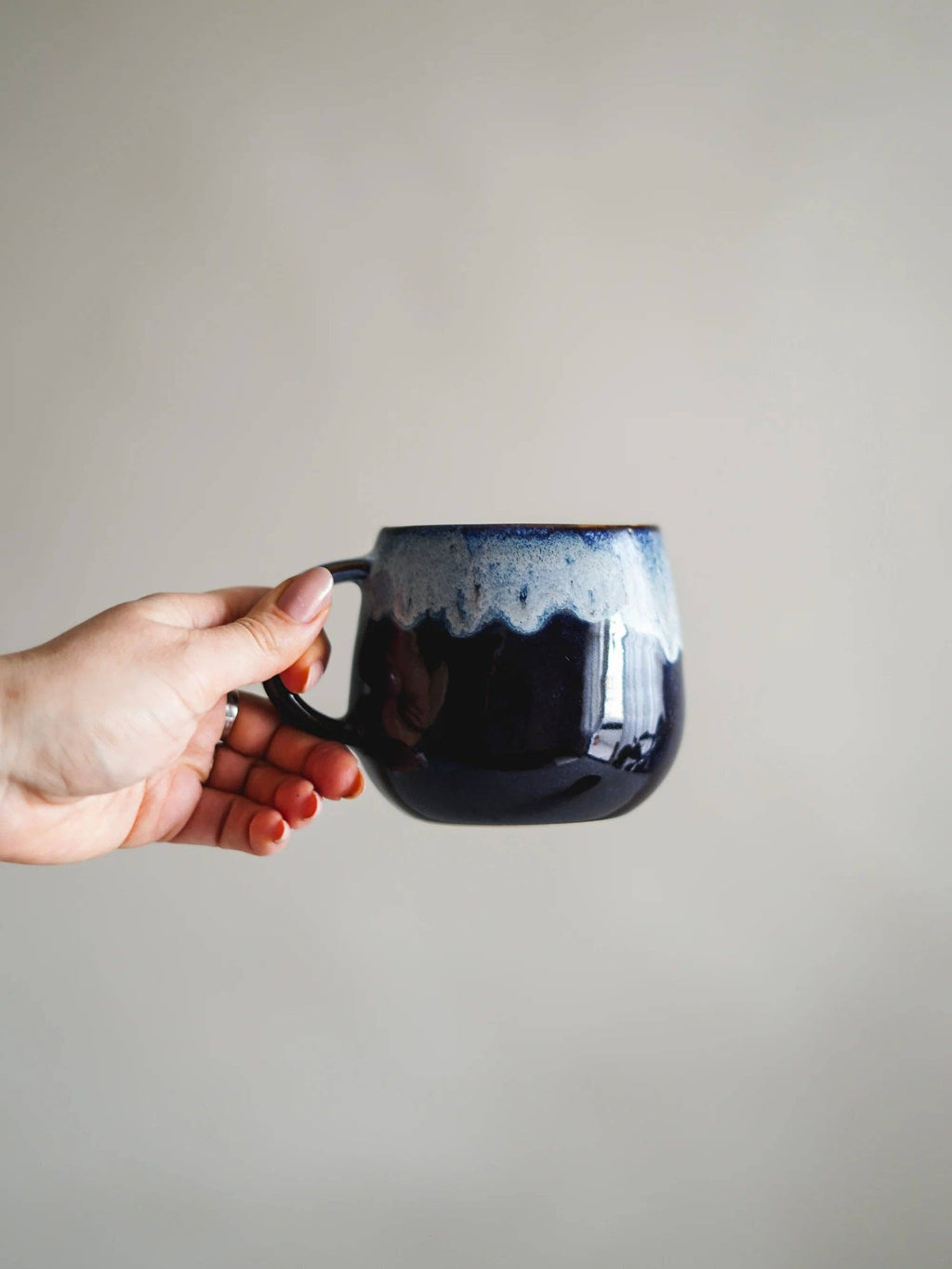 Universe Tasse in Blau - Keramikbecher