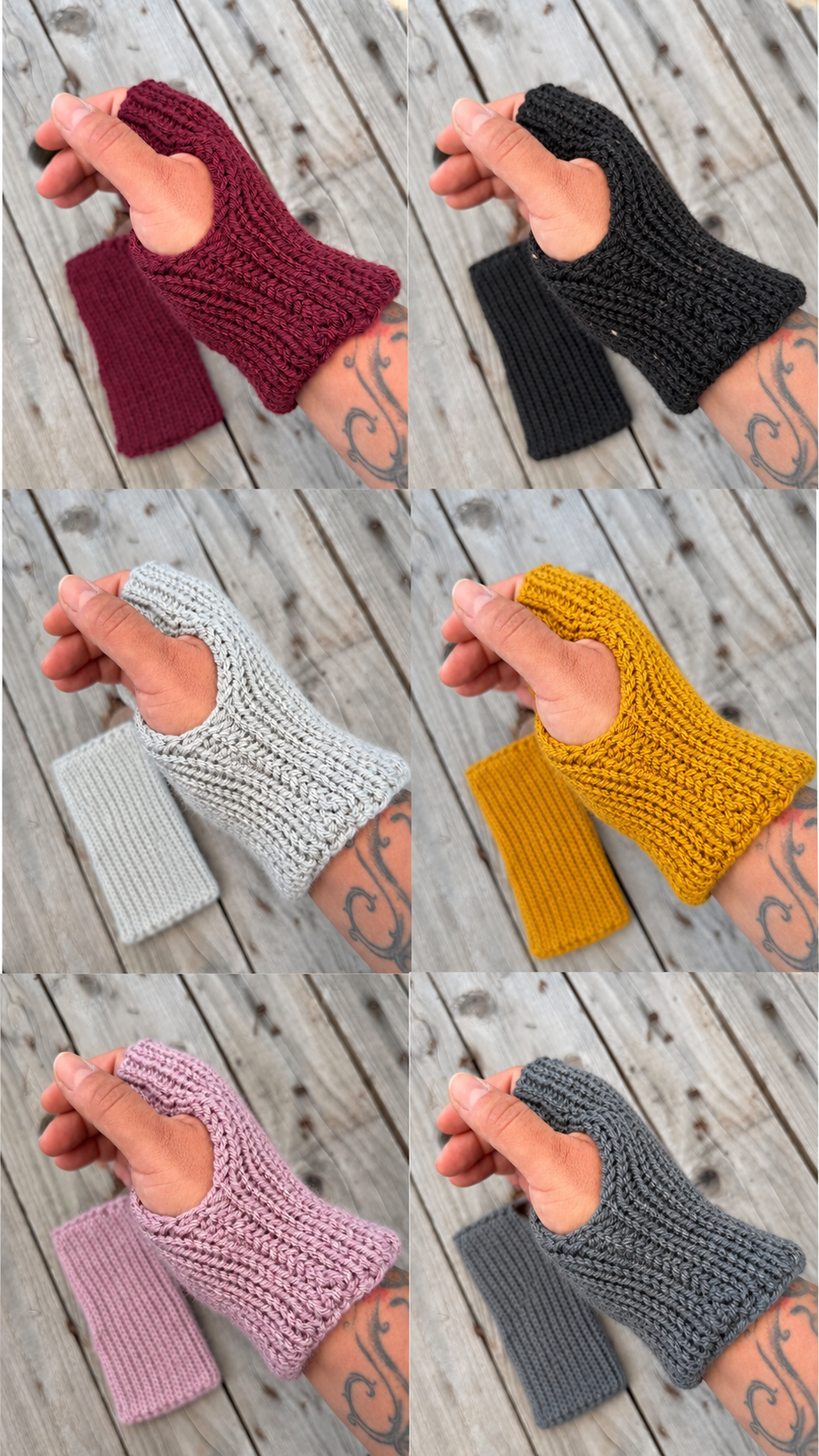 Kurze Hand Stulpen – doppelwandig, 17 cm