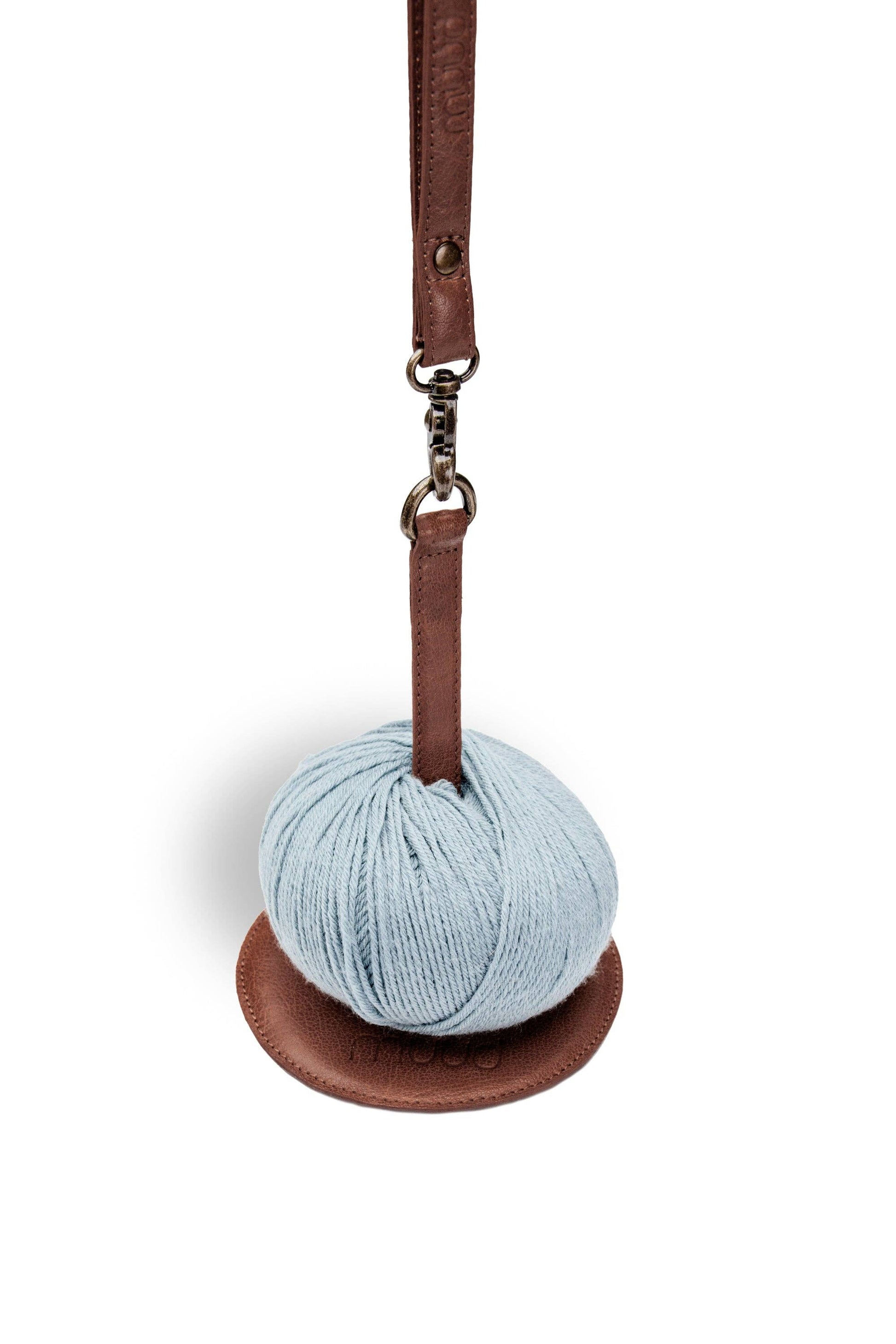 Gyrit Garnhalter mit praktischem Lederarmband: Schwarz / Eine Größe