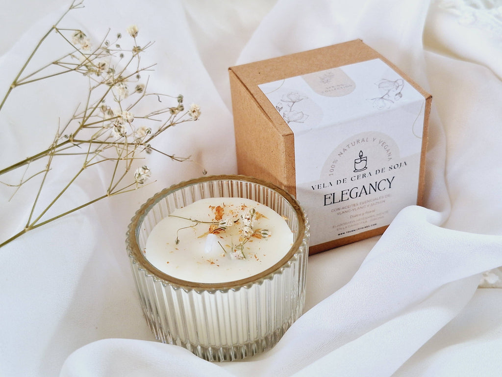 Mini-Sojakerze im Glas mit Ylang-Ylang und Jasminduft: Englisch