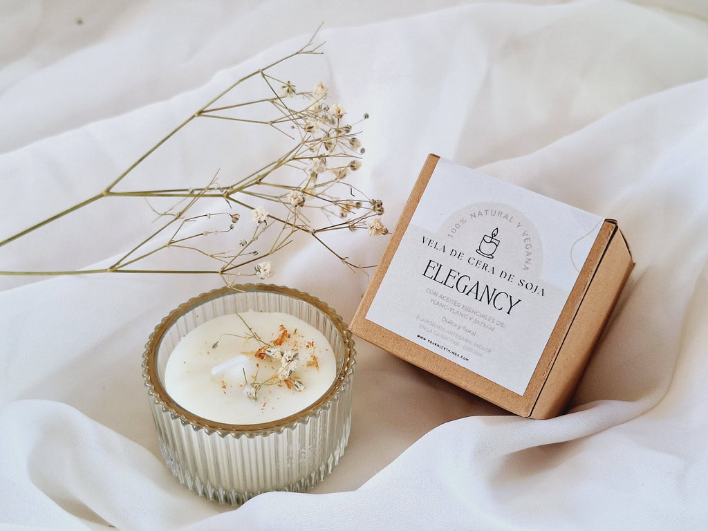 Mini-Sojakerze im Glas mit Ylang-Ylang und Jasminduft: Englisch