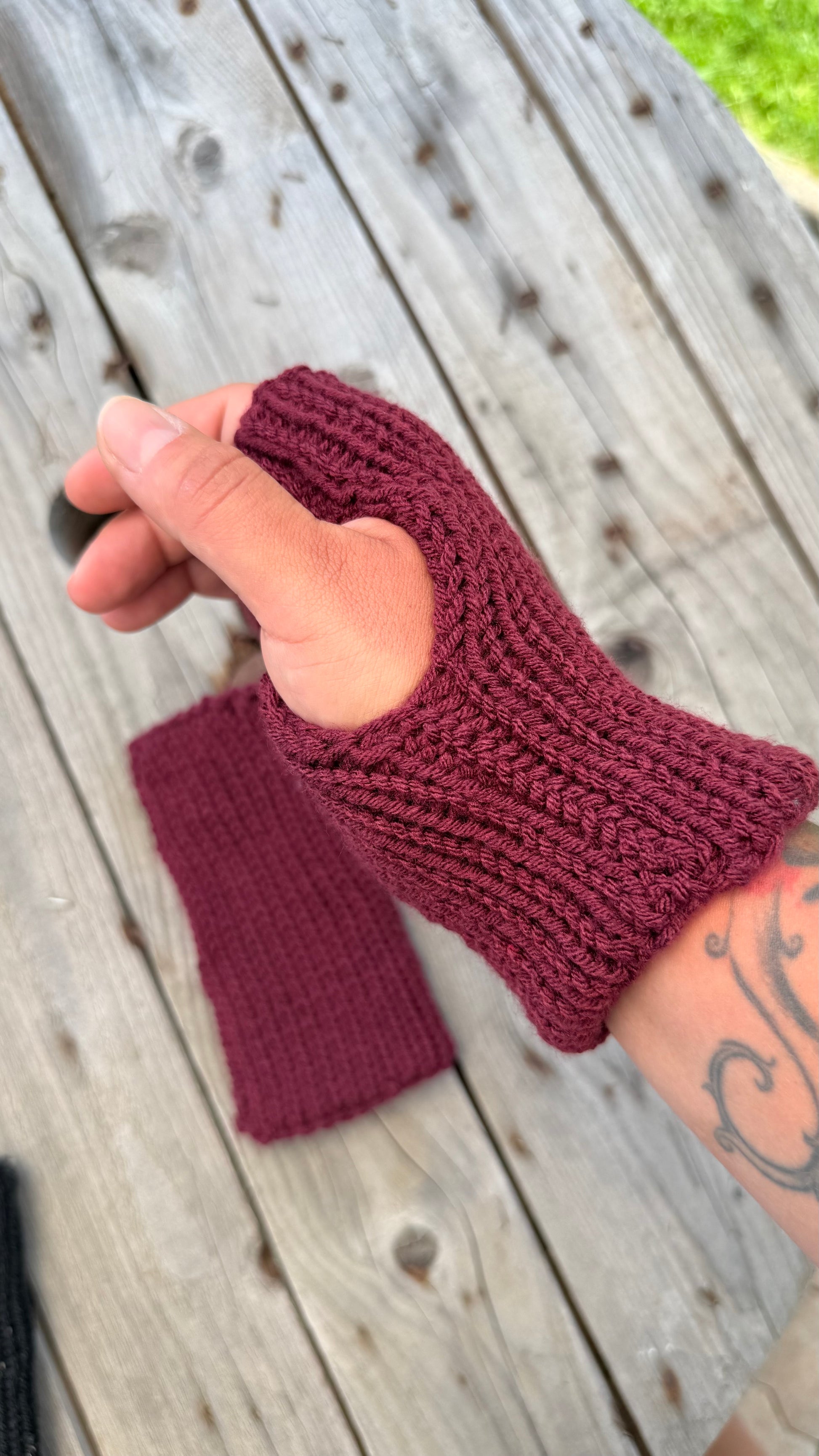 Kurze Hand Stulpen – doppelwandig, 17 cm