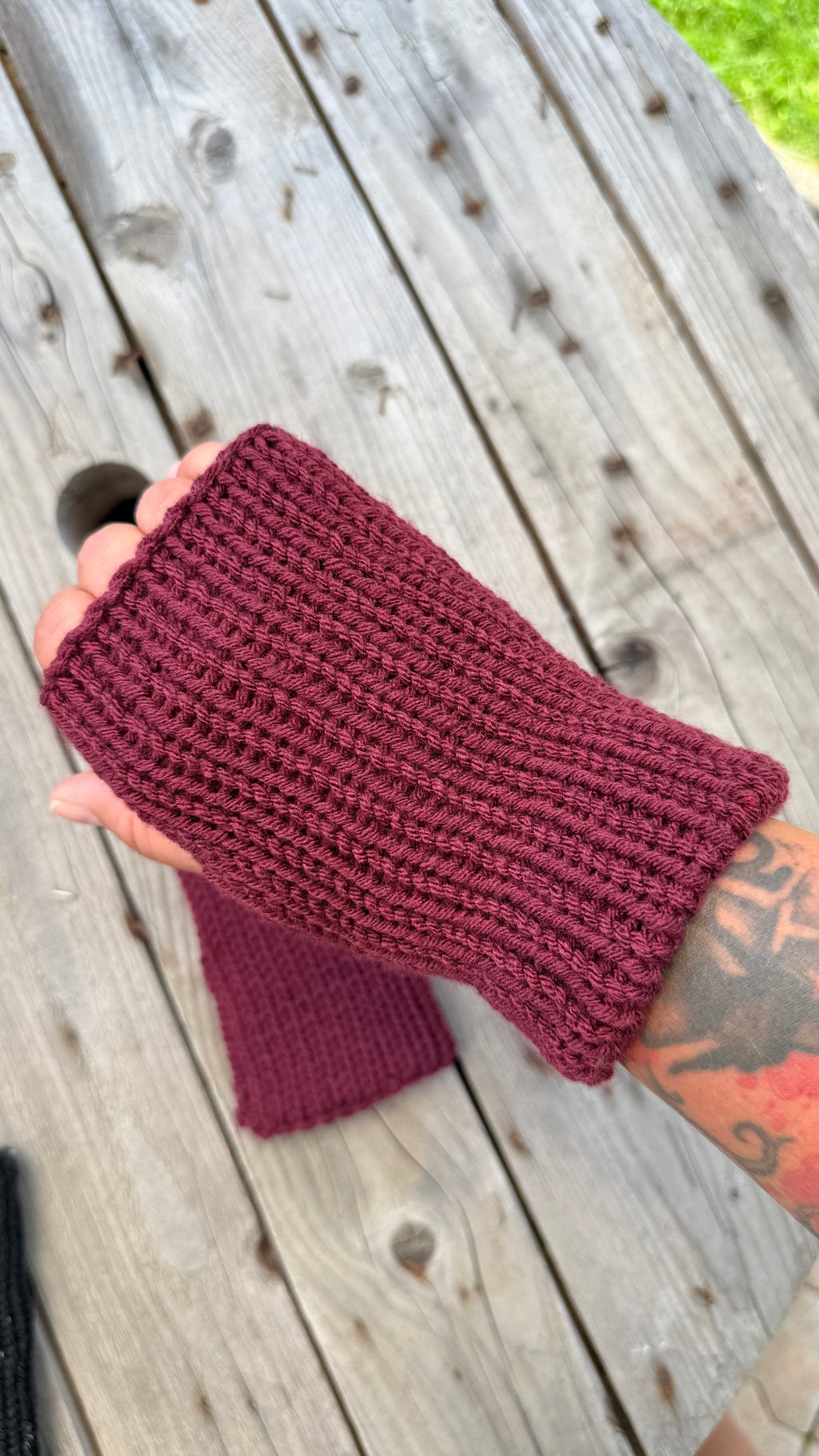 Kurze Hand Stulpen – doppelwandig, 17 cm