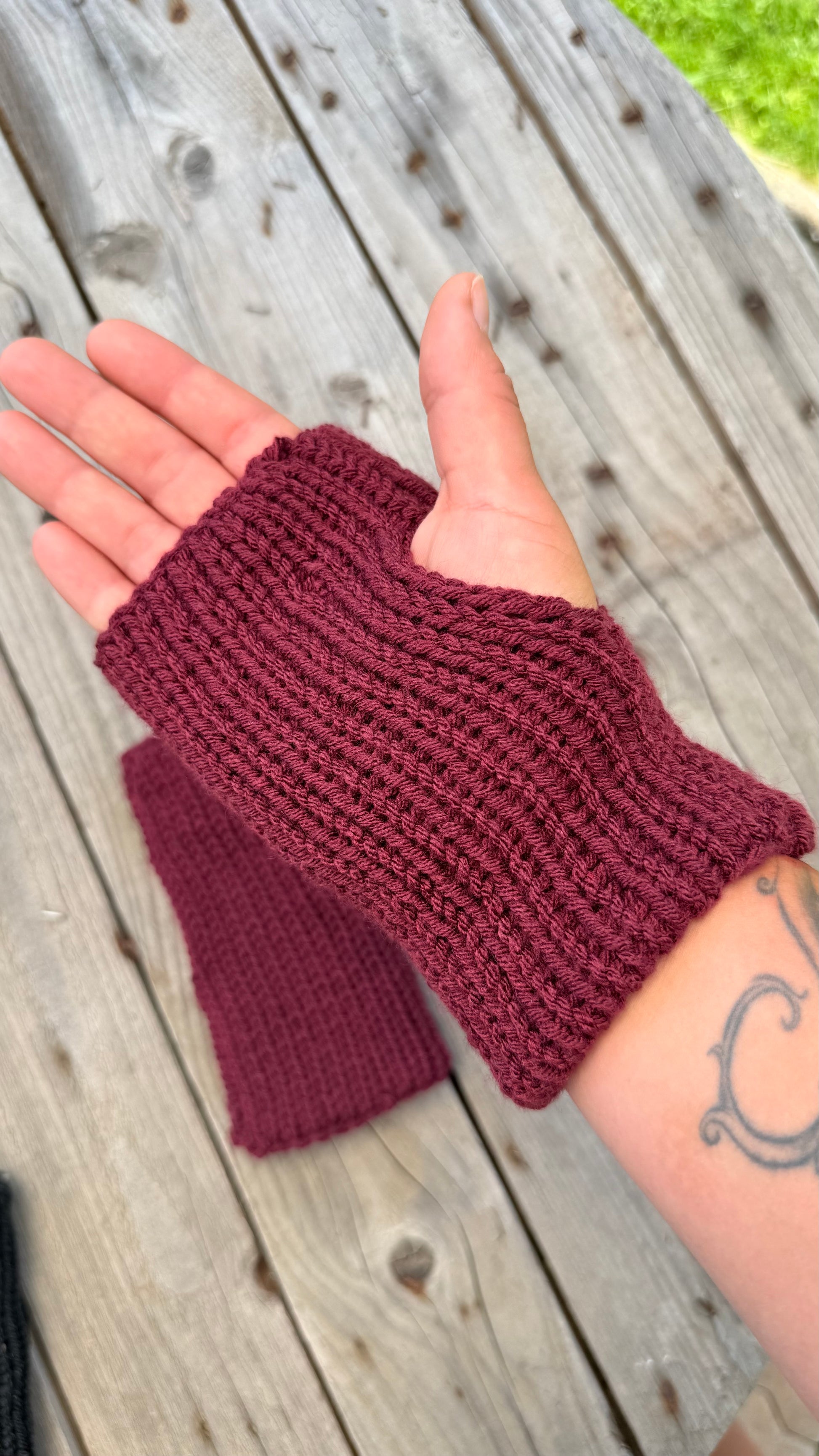 Kurze Hand Stulpen – doppelwandig, 17 cm