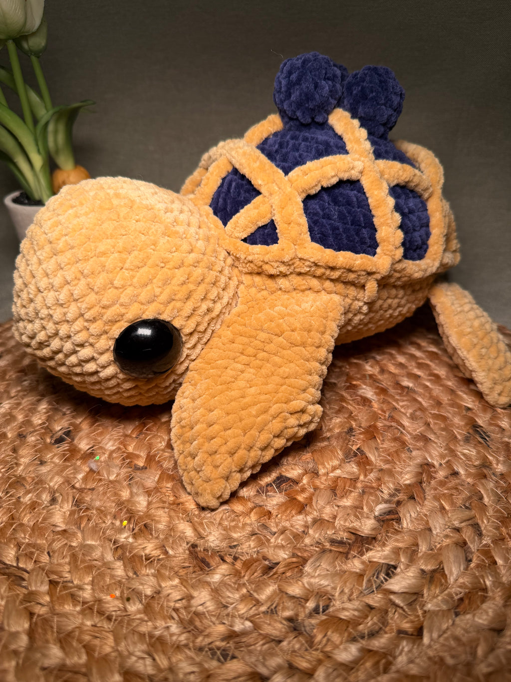 🐢💙 Tilda die Blaubeer-Kuchen Schildkröte – handgehäkeltes Kuscheltier (ca. 28 cm)