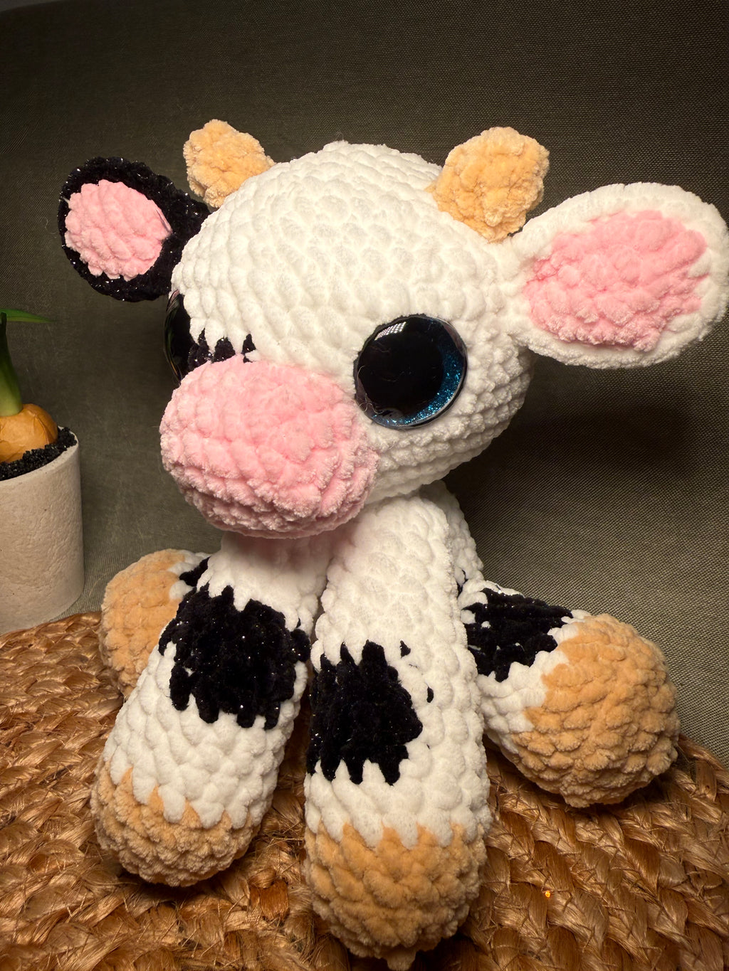 🐄💛 Maja die Kuh – handgehäkeltes Kuscheltier (ca. 20 cm)