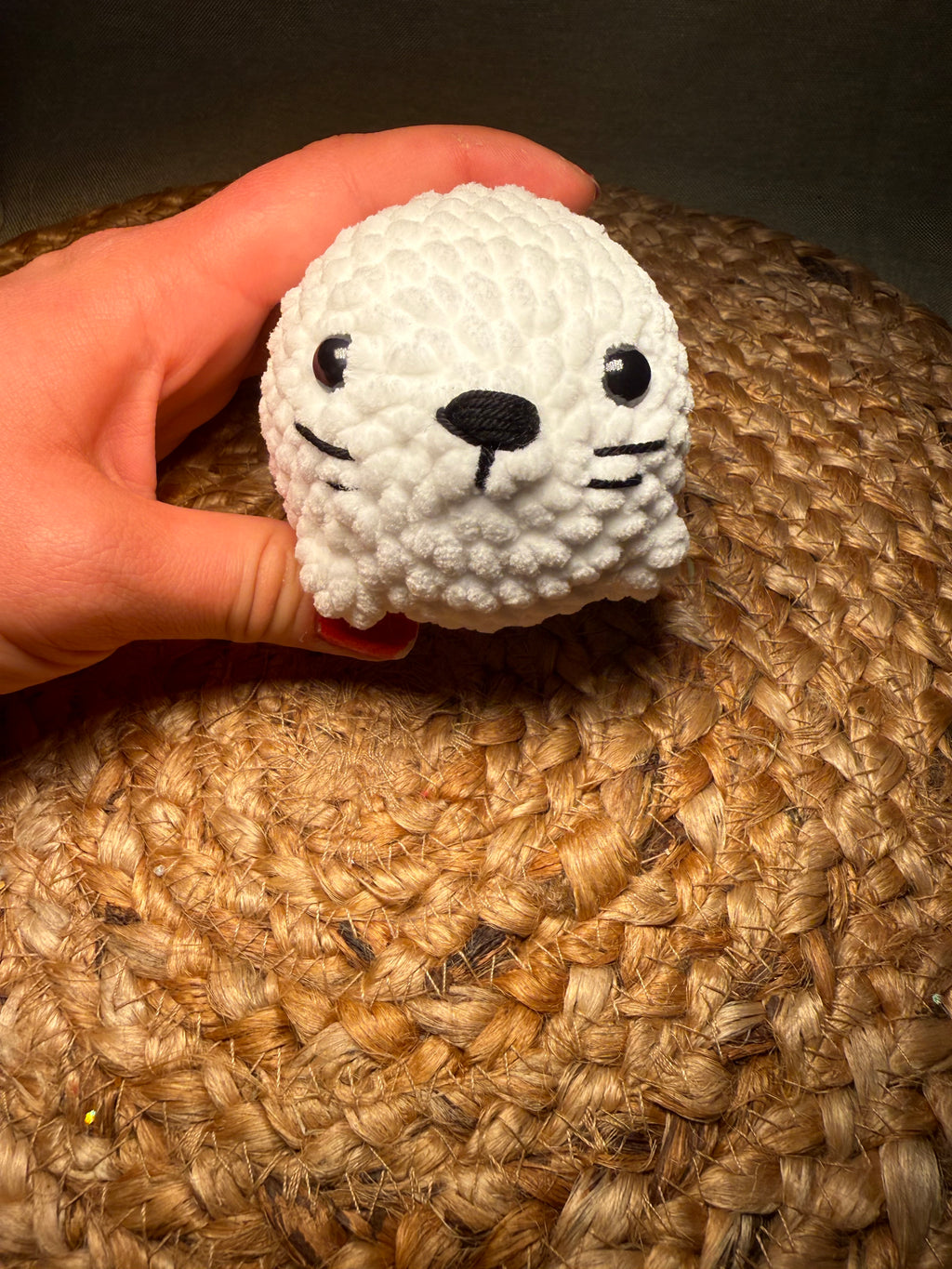 🦭🤍 Nila die Robbe – handgehäkeltes Amigurumi Kuscheltier (ca. 13 cm)