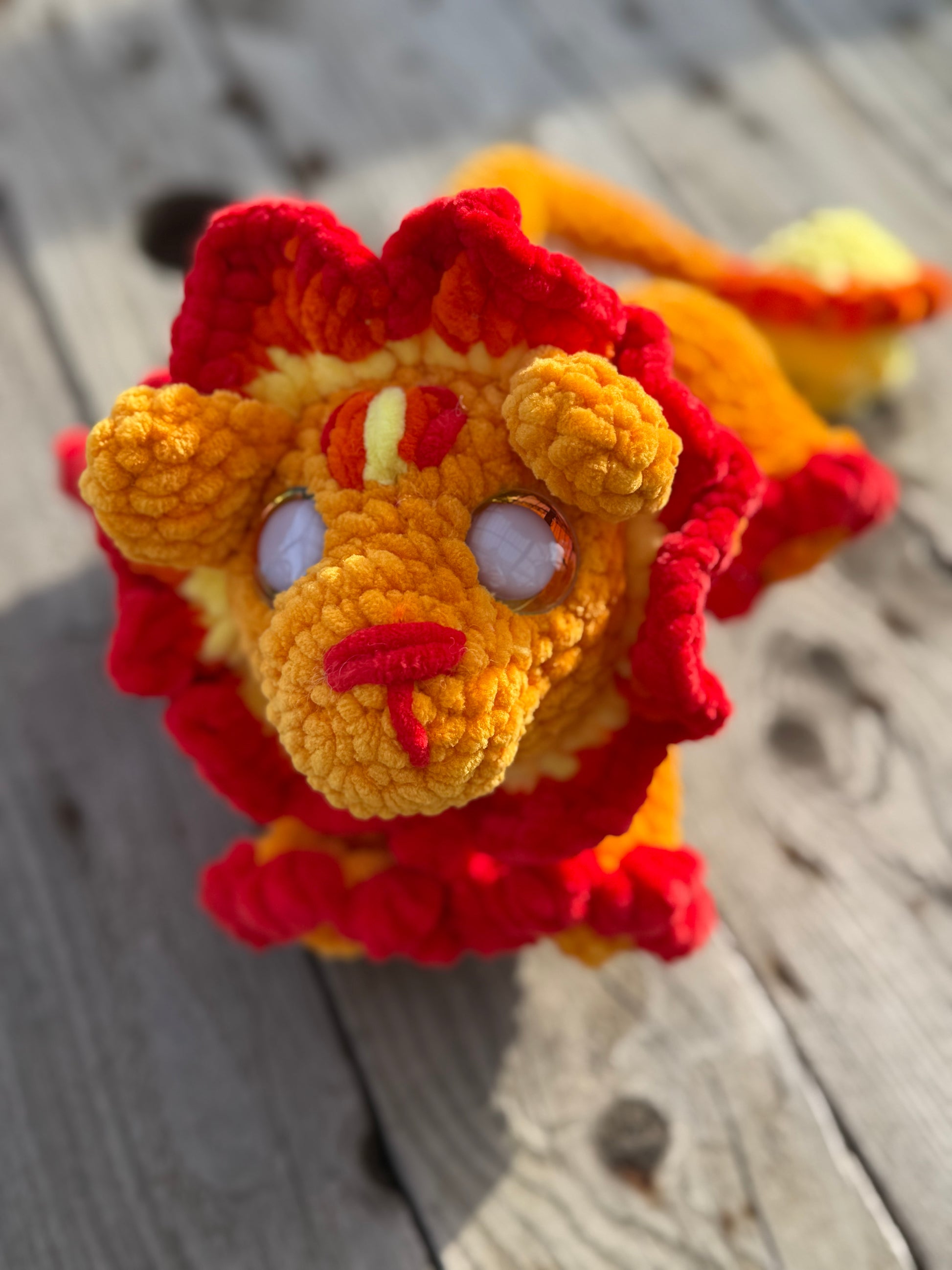 🦁♌ Leo der Löwe – handgehäkeltes Sternzeichen Amigurumi (ca. 42 cm mit Schwanz)