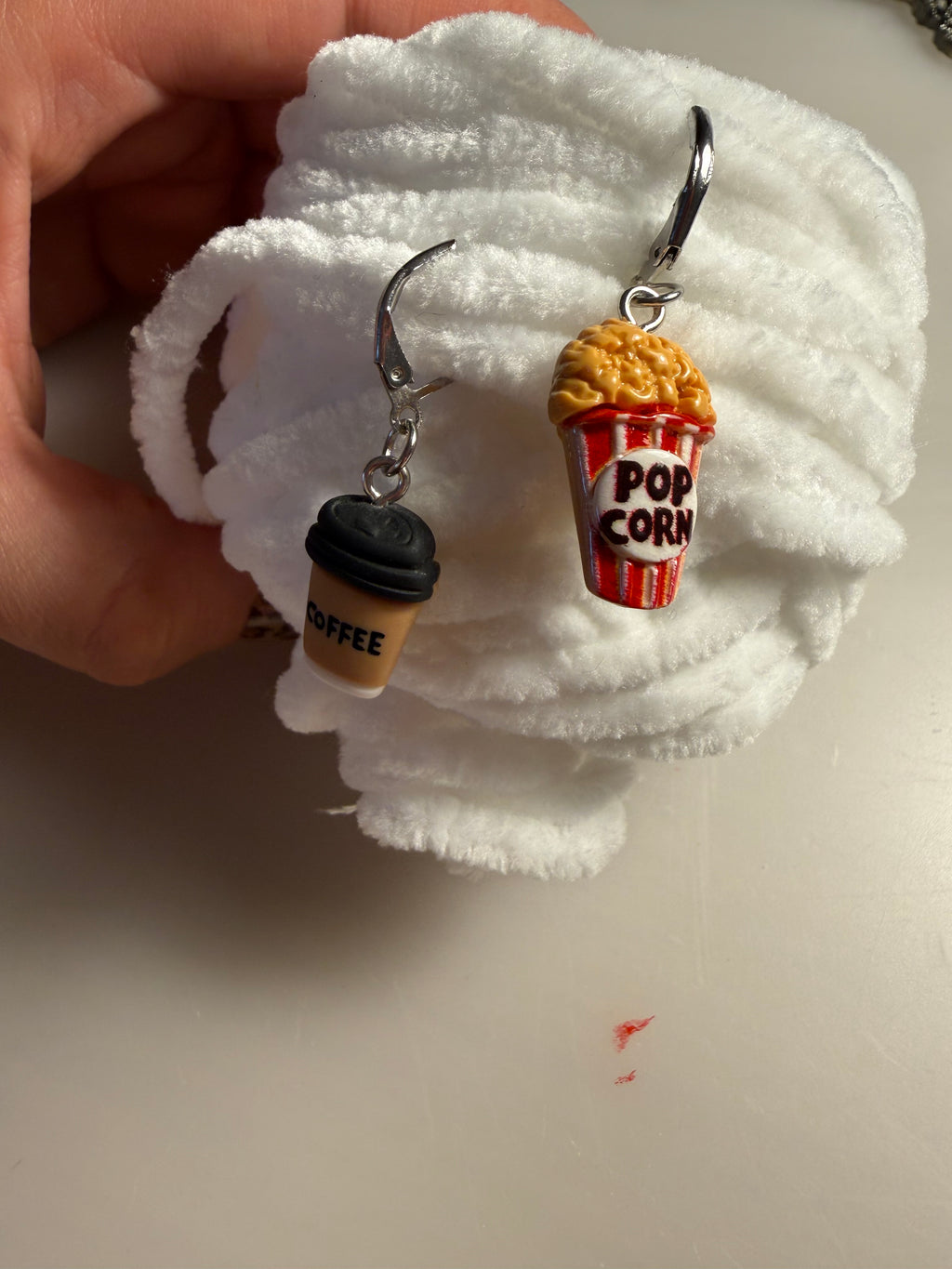 Kaffee und Popcorn Maschenmarkierer