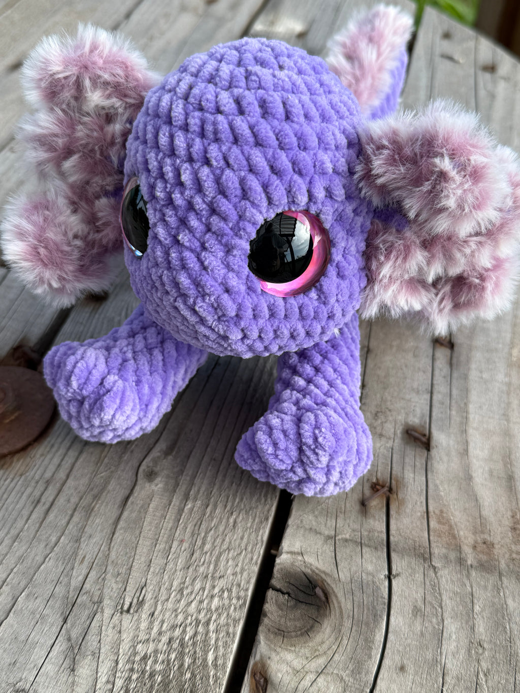 🩷 Axolotl „Wellenfreund“ – Handgehäkeltes Kuscheltier