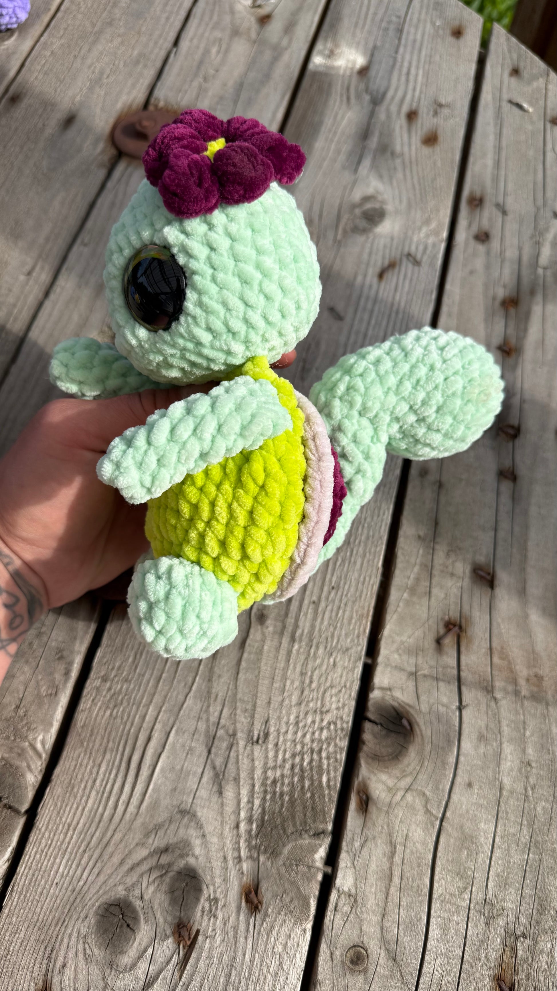 Handgehäkelte Schildkröte – ca. 20 cm