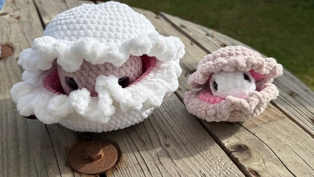 🐚 Muschel „Meeresgeflüster“ – Handgehäkelte Muscheln