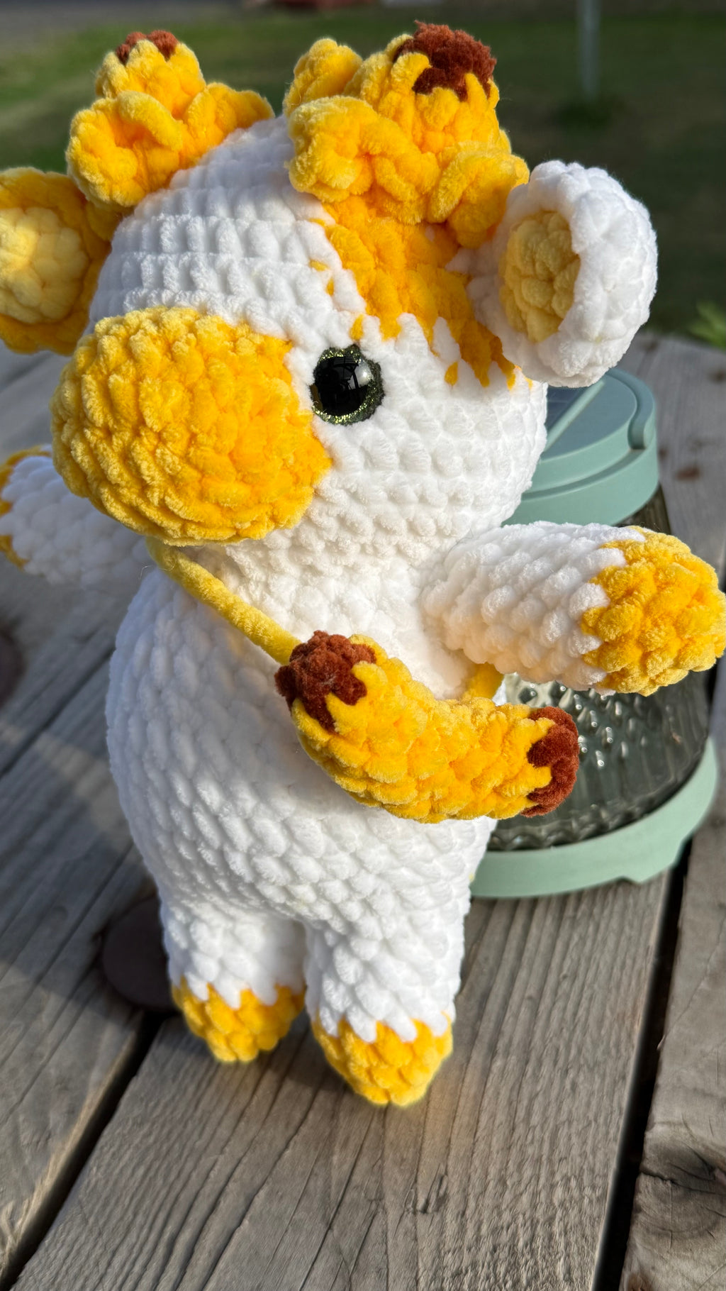 🍌🐮 Bananenkuh „Banina“ – Handgehäkelter Kuschelfreund mit fruchtigem Charme
