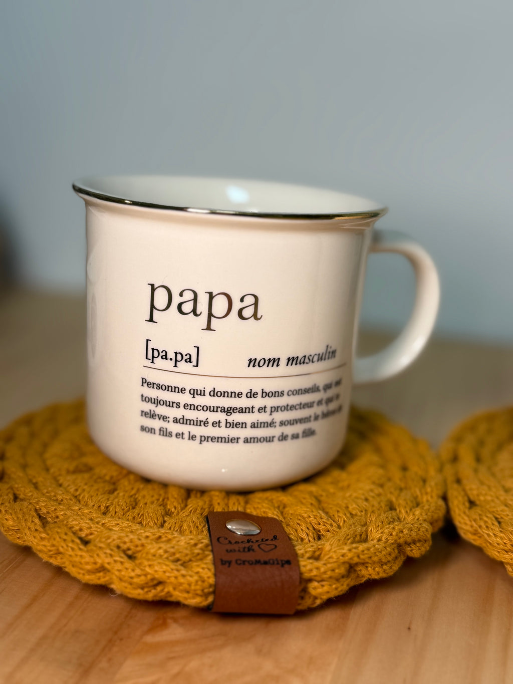 Keramik-Tassen „Maman“ ; „Papa“ | Französischer Charme | 250ml