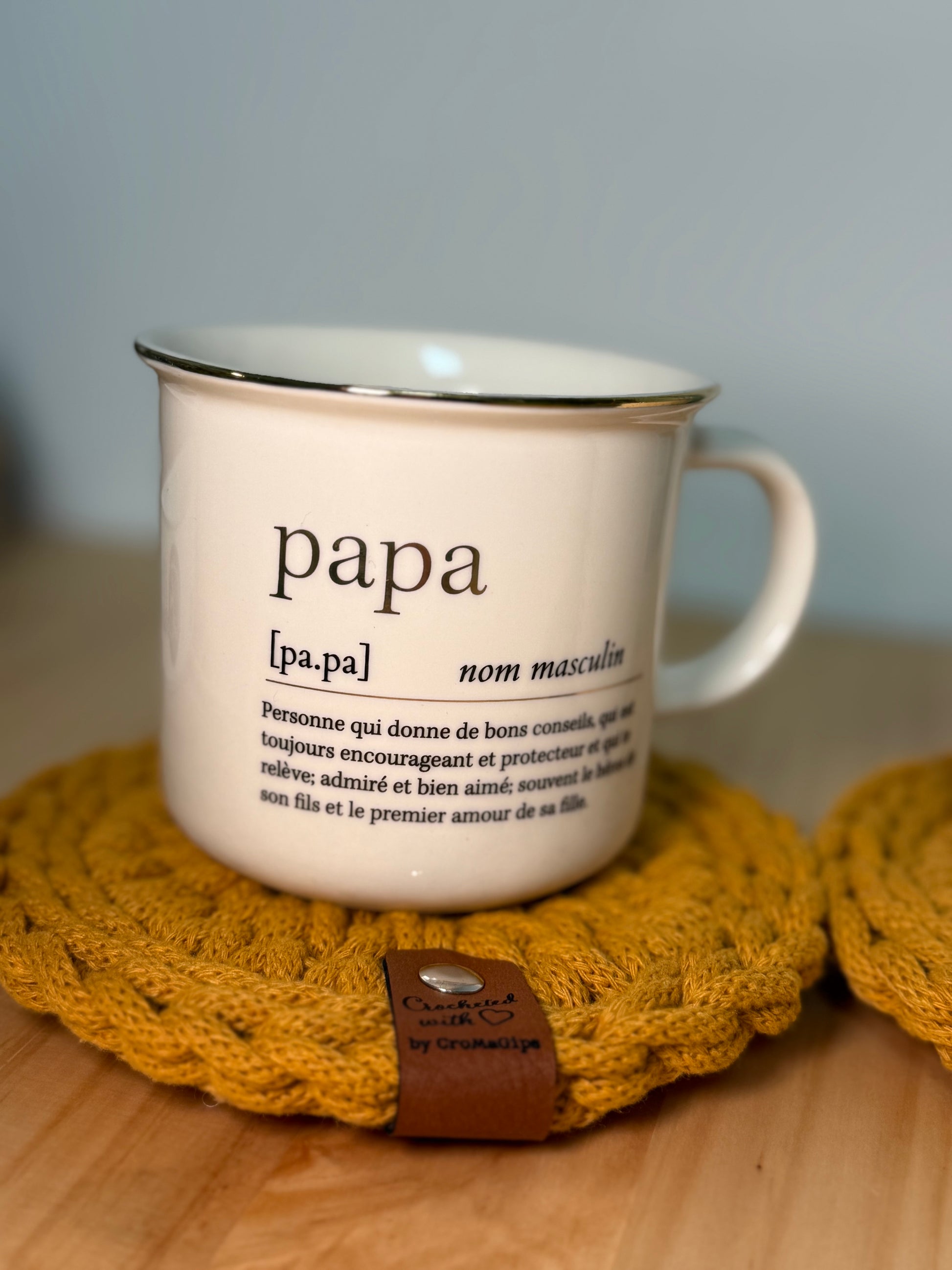 Keramik-Tassen „Maman“ ; „Papa“ | Französischer Charme | 250ml