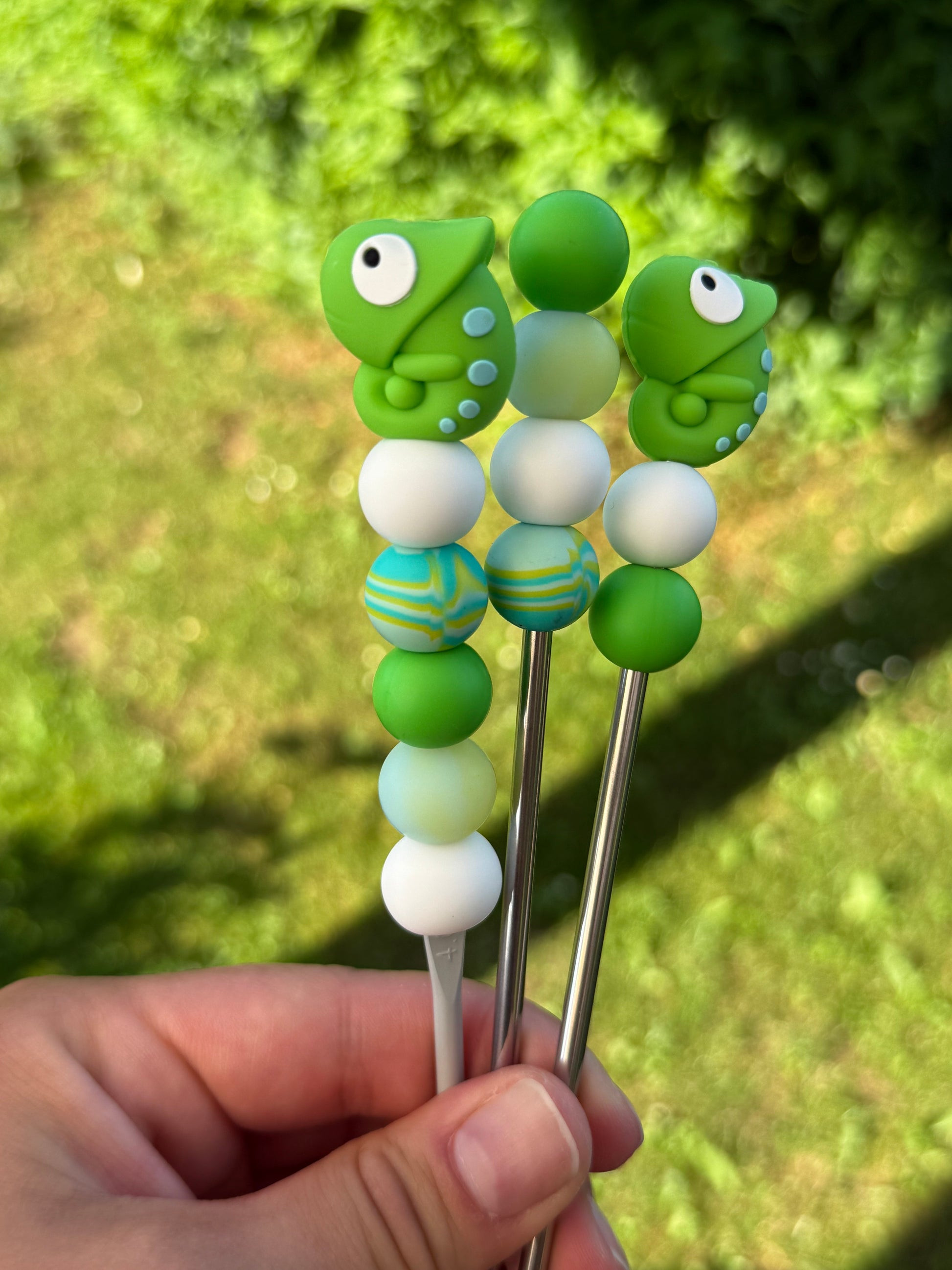 Chamäleon Set – Häkelnadel mit Amigurumi Sticks 3mm