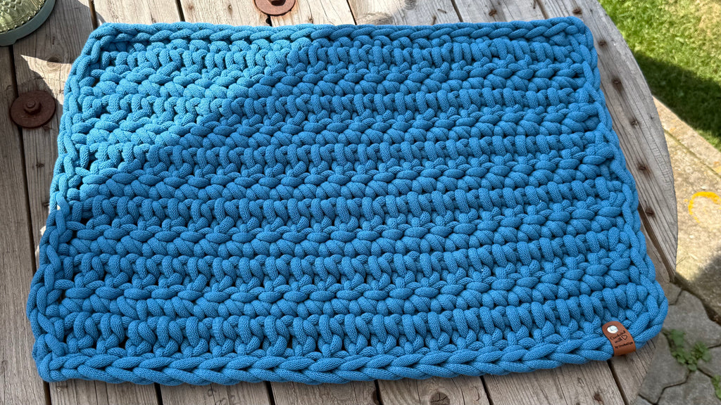 Badematte gehäkelt – Badezimmer-Vorleger, 39x60 cm, 9mm Bobbiny