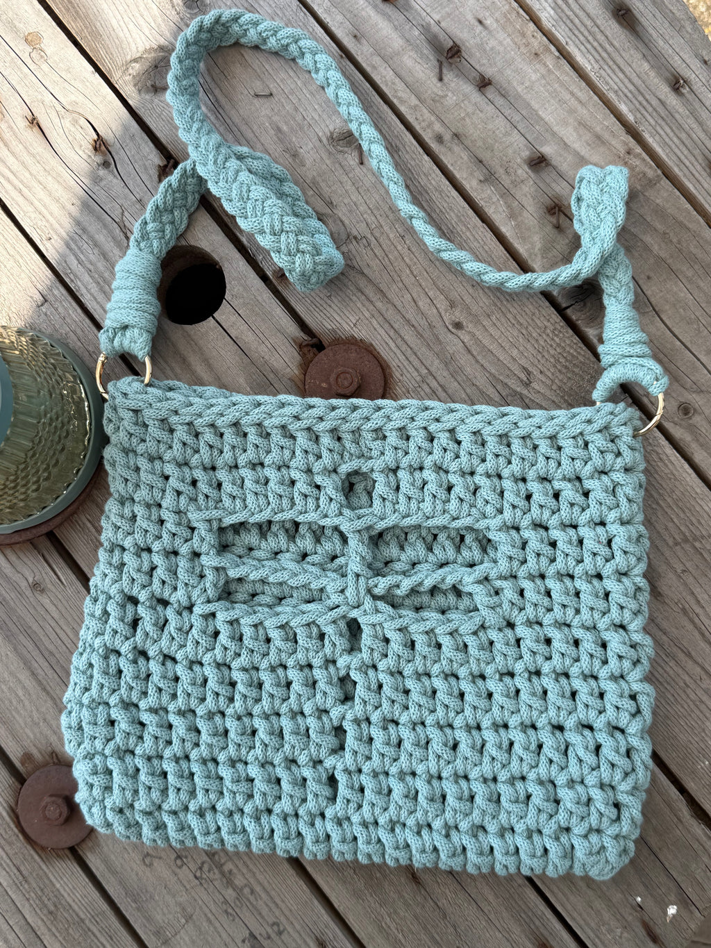 Libellen-Tasche gehäkelt – Crossbody, 5 mm Bobbiny
