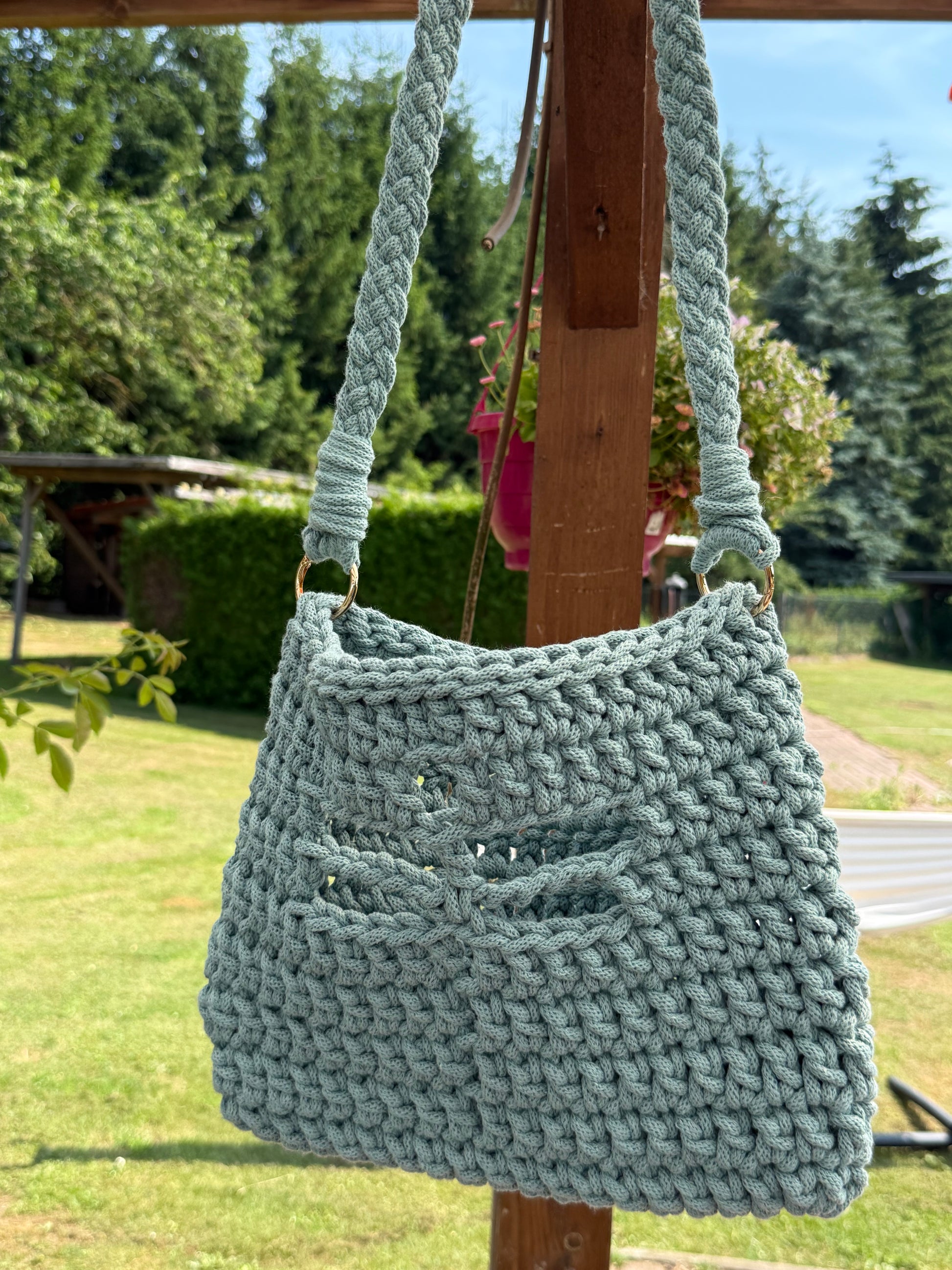 Libellen-Tasche gehäkelt – Crossbody, 5 mm Bobbiny