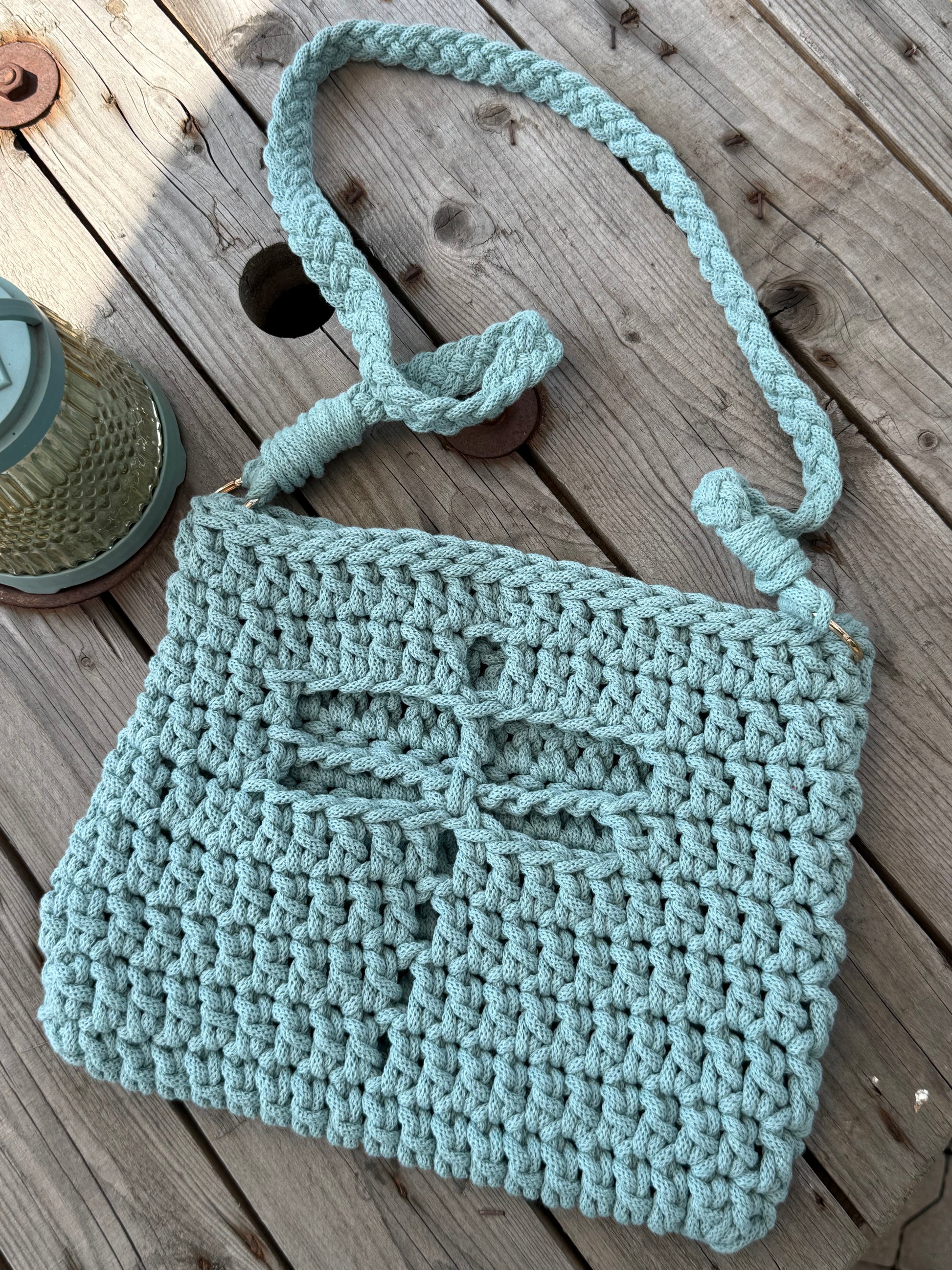 Libellen-Tasche gehäkelt – Crossbody, 5 mm Bobbiny