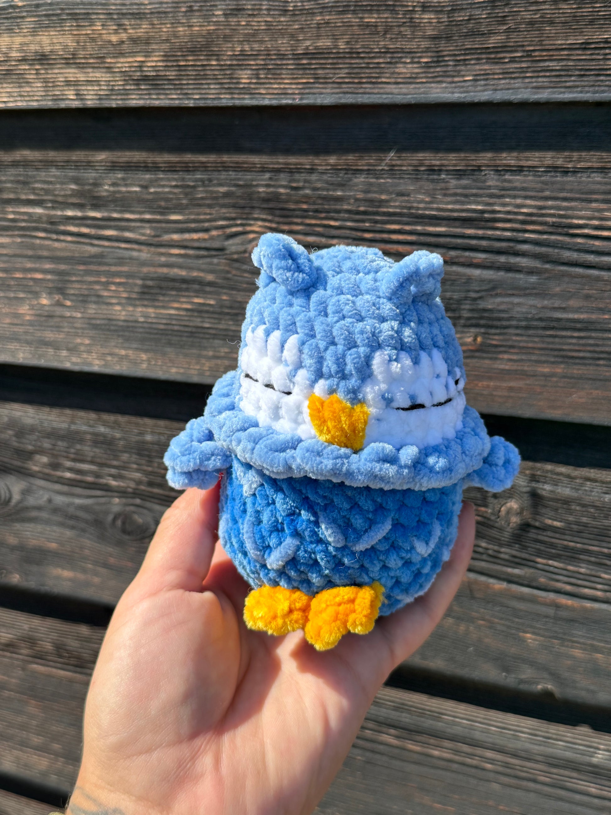 🦉 Gehäkelte Eule in Blau – Handgemachtes Amigurumi 🧶