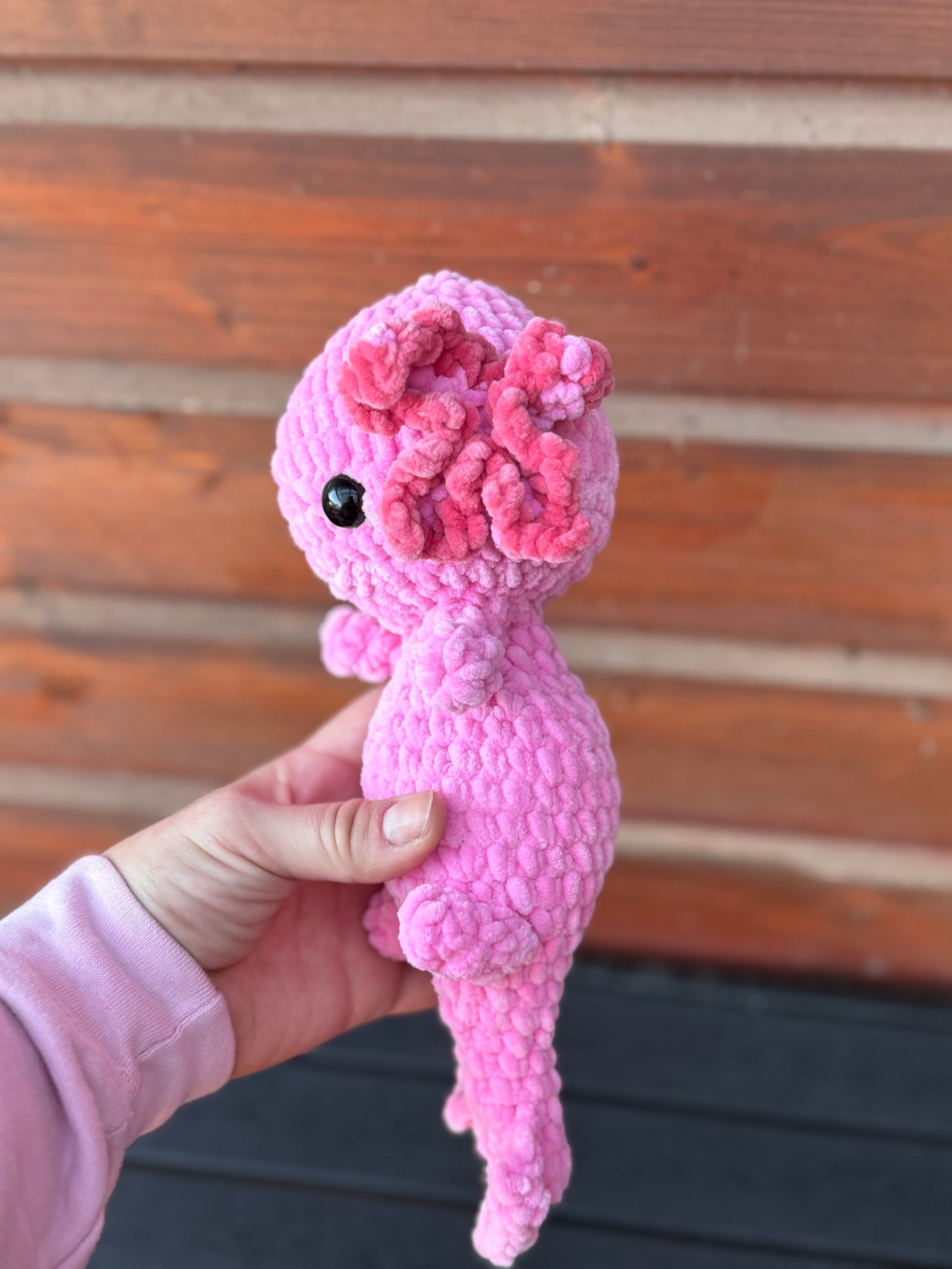 🌸 Gehäkeltes Axolotl „Frieda“ – Handgemachtes Amigurumi in Pink 🧶💖