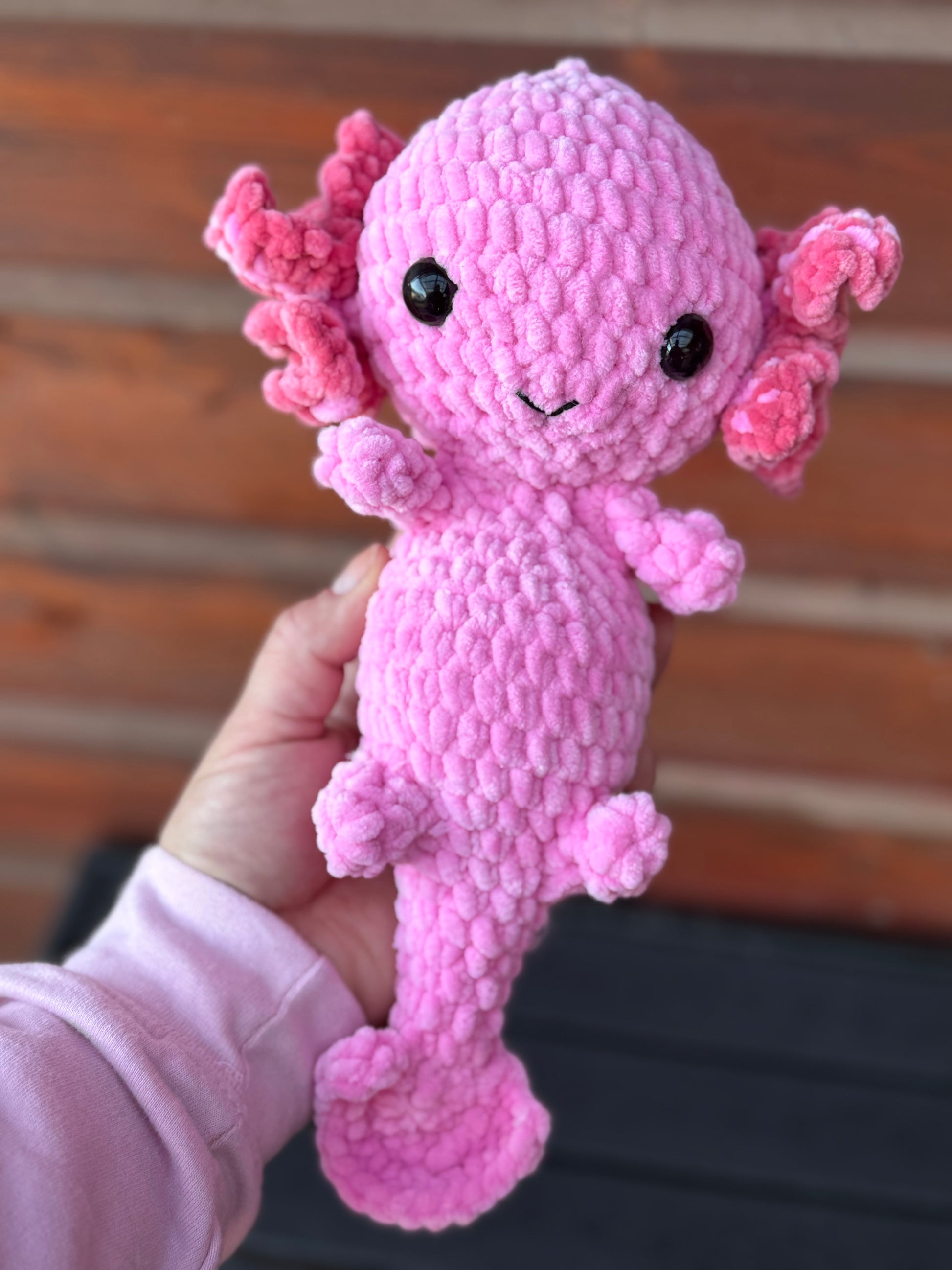 🌸 Gehäkeltes Axolotl „Frieda“ – Handgemachtes Amigurumi in Pink 🧶💖