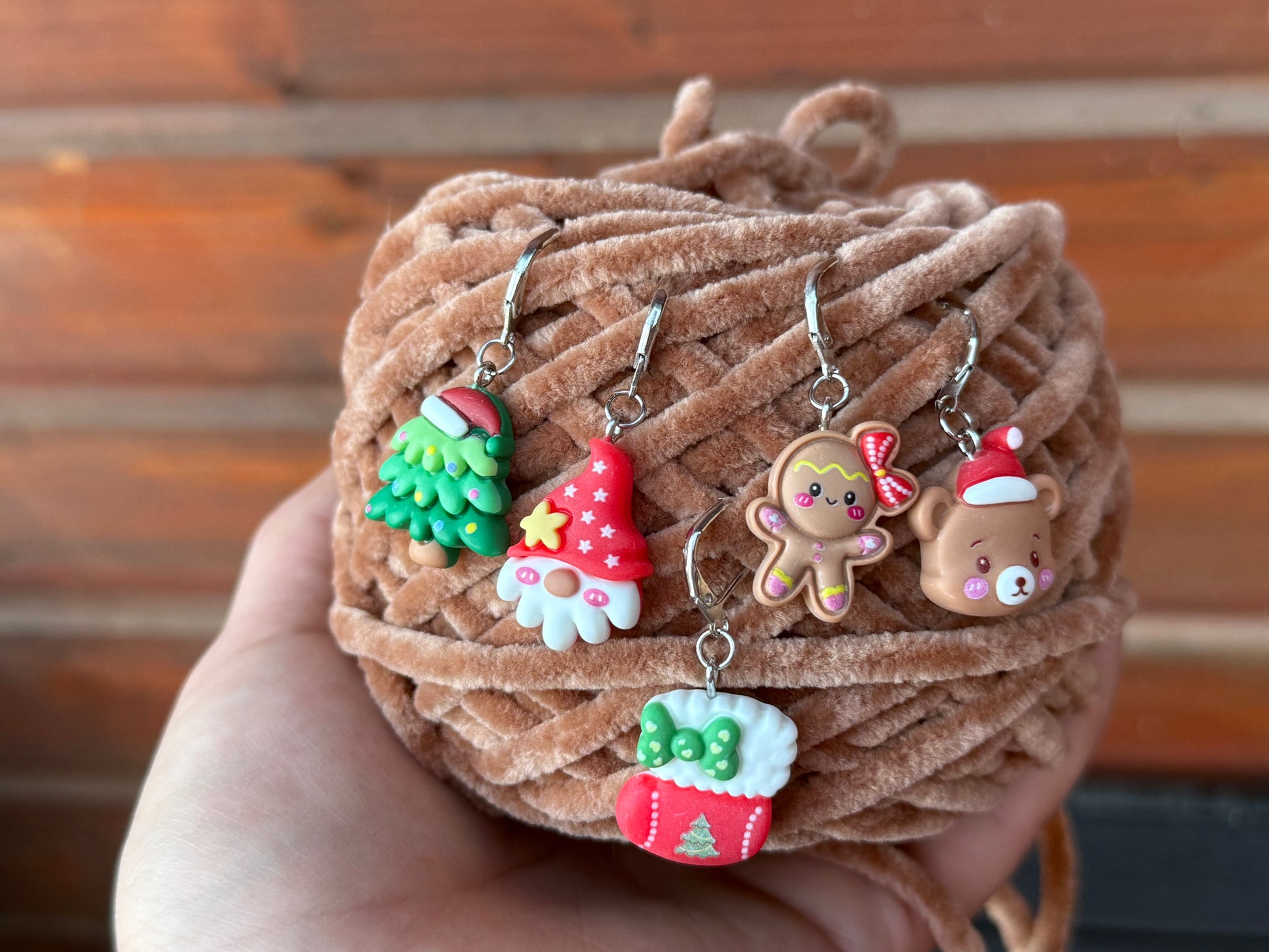 🎅 Maschenmarkierer Set – Handgemacht & Weihnachtlich 🎄🧶 Set 1