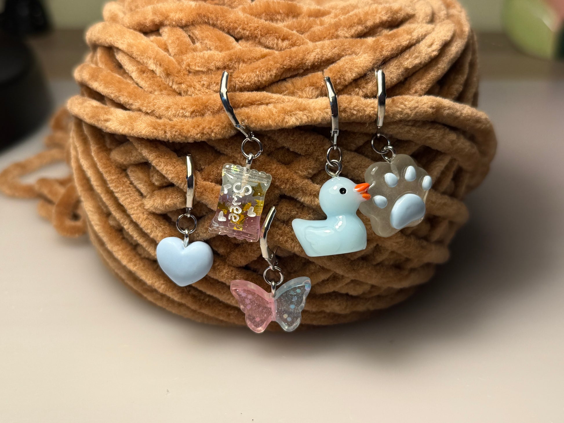 Blaues Maschenmarkierer Set 🐤
