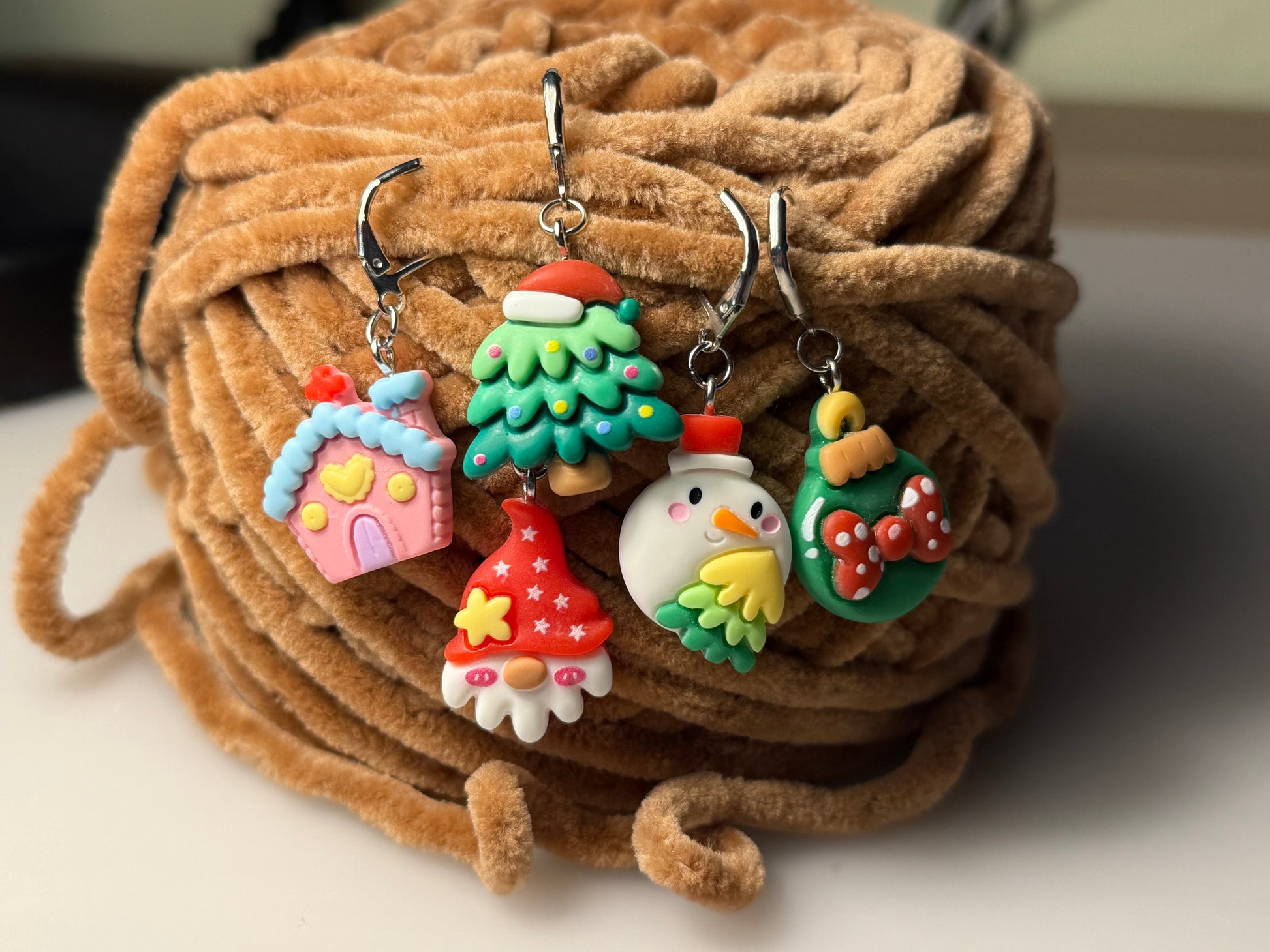 🎅 Maschenmarkierer Set – Handgemacht & Weihnachtlich 🎄🧶Set 2