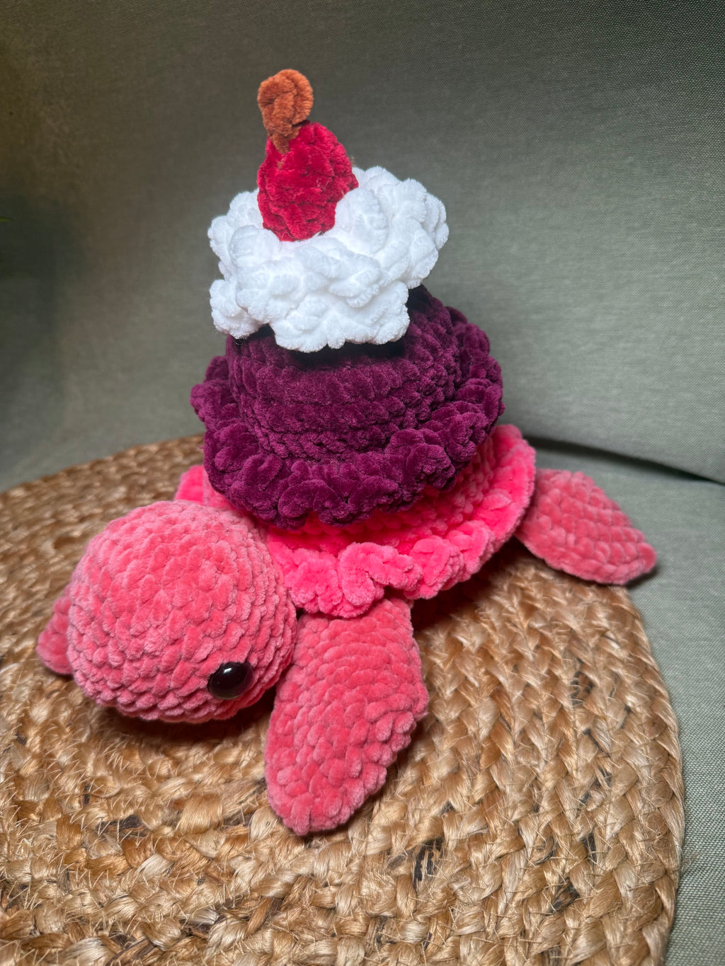🐢🍦 Tilda die Eisschildkröte – handgehäkeltes Amigurumi Kuscheltier (ca. 20 cm)