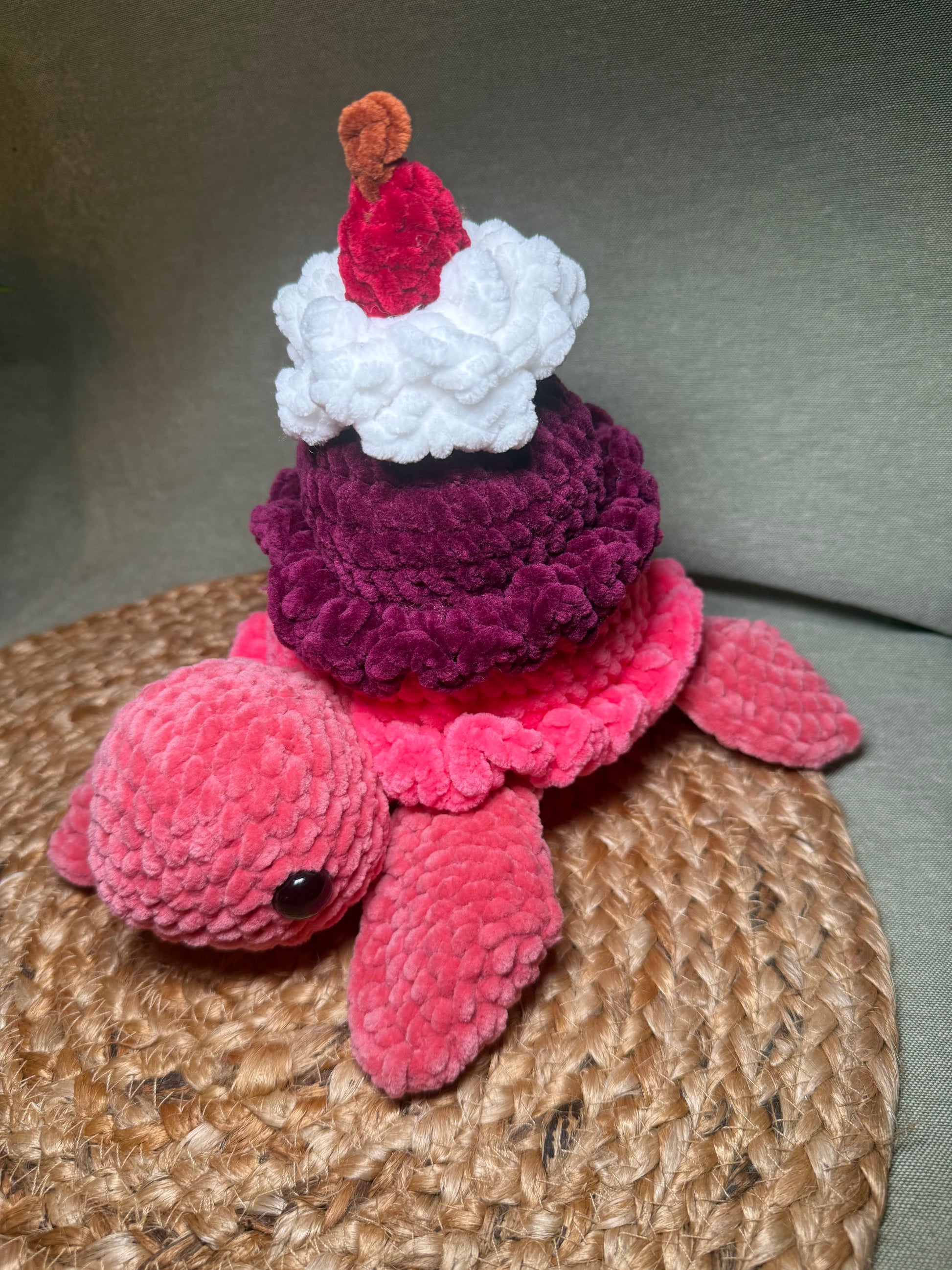 🐢🍦 Tilda die Eisschildkröte – handgehäkeltes Amigurumi Kuscheltier (ca. 20 cm)
