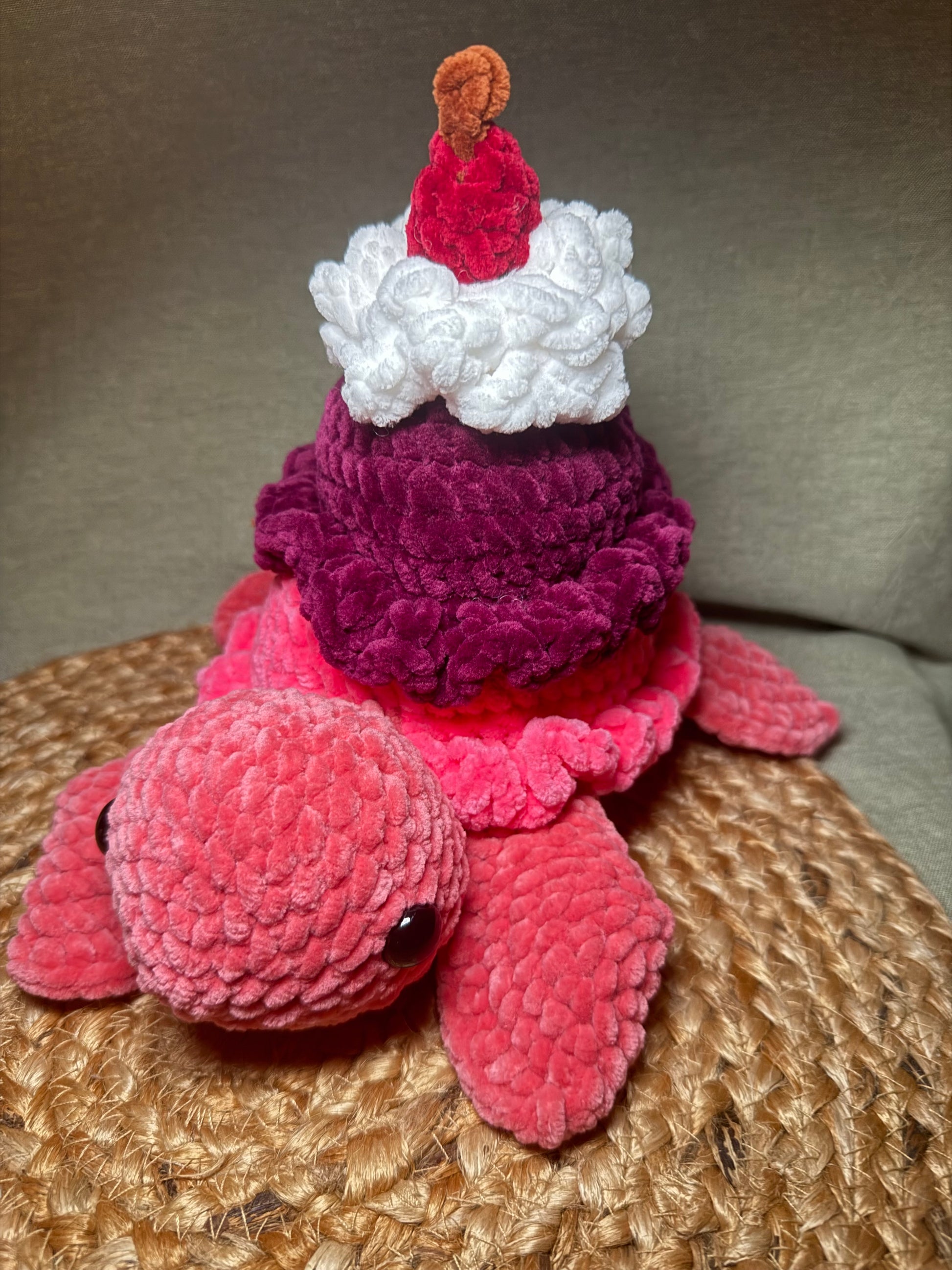 🐢🍦 Tilda die Eisschildkröte – handgehäkeltes Amigurumi Kuscheltier (ca. 20 cm)