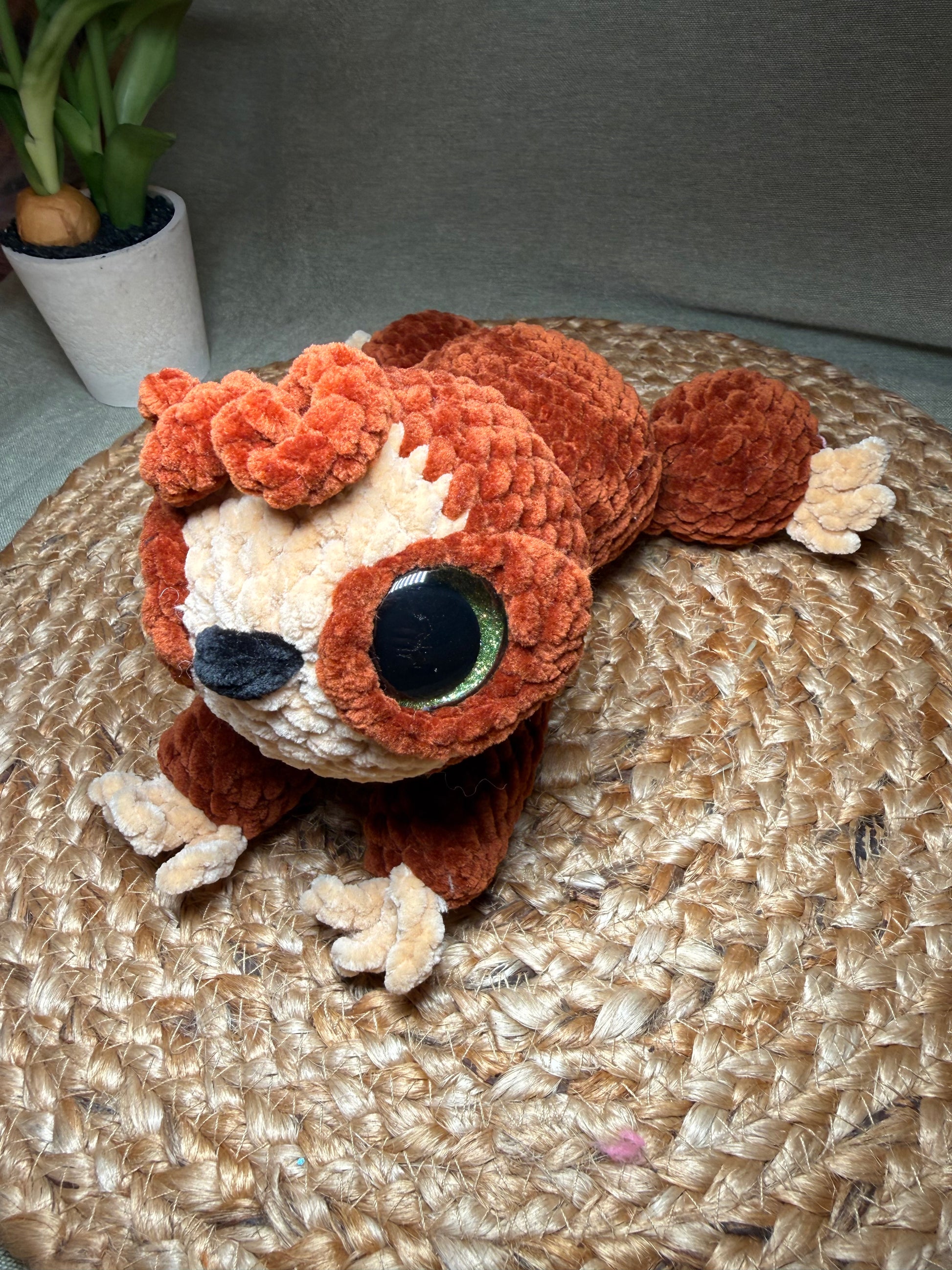 🦥 Flo das Faultier – handgehäkeltes Amigurumi Kuscheltier (ca. 23 cm)
