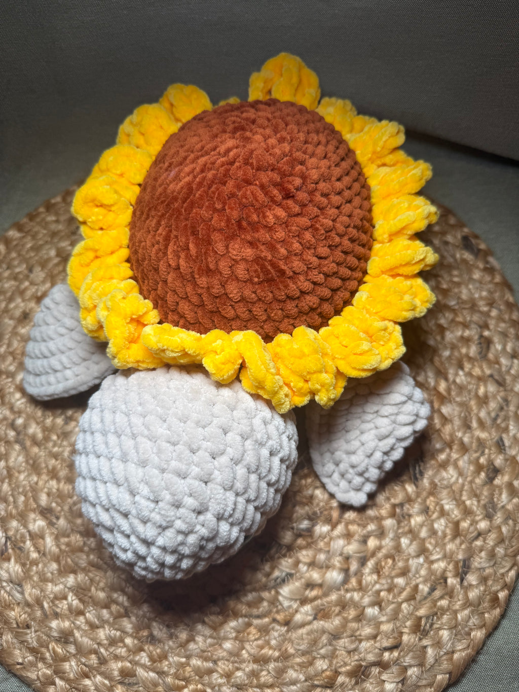 🐢🌻 Sunny die Schildkröte – handgehäkeltes Amigurumi Kuscheltier (ca. 28 cm)