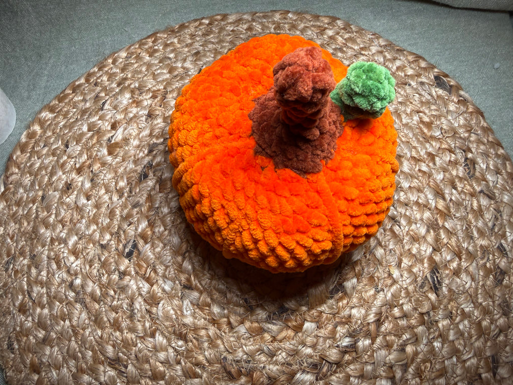 Amigurumi Kürbis mit Gesicht | Handgemacht | Herbstdeko
