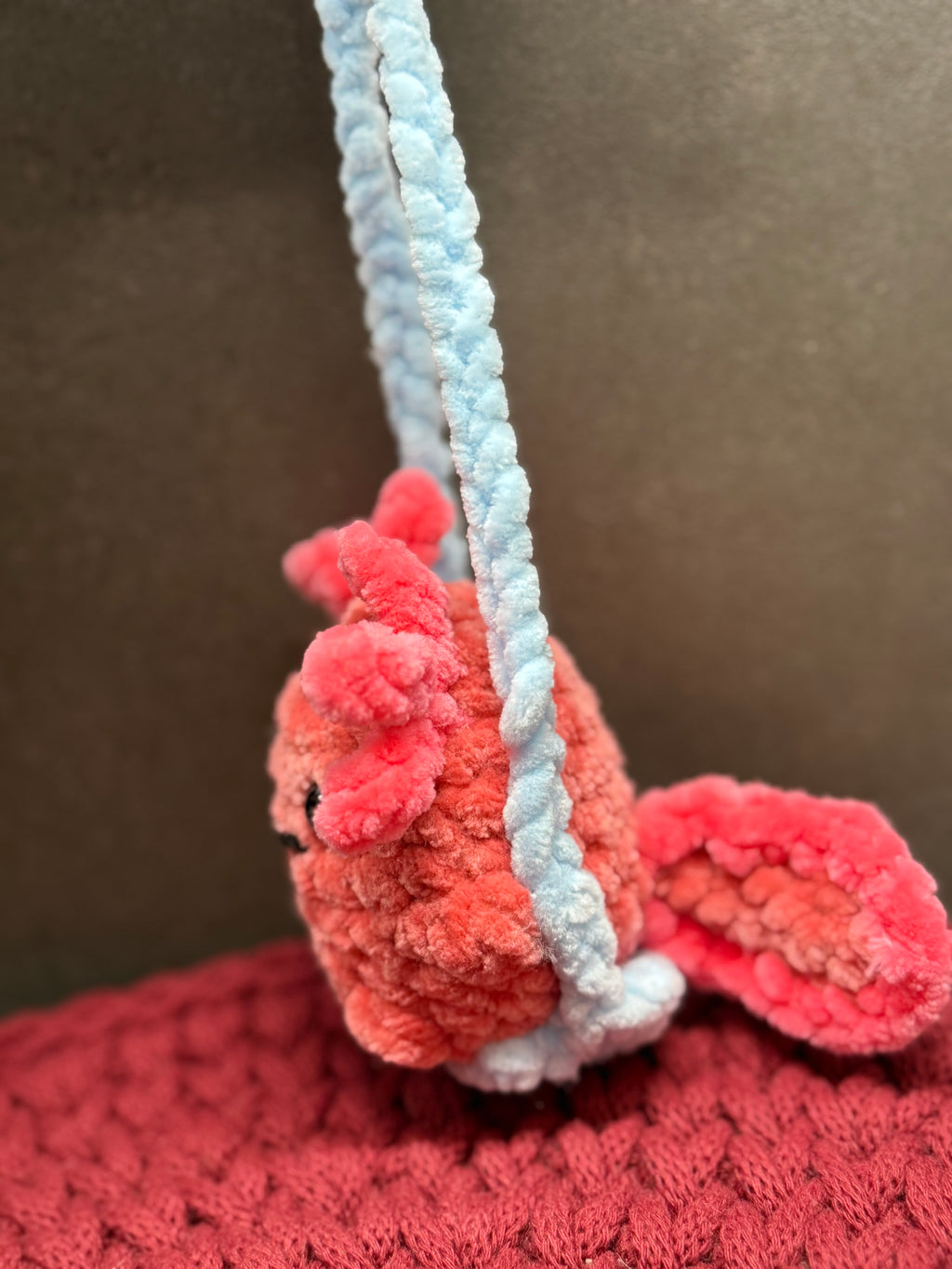 Tiere auf der Schaukel – handgehäkelte Amigurumis, ca. 17 cm – perfekte Deko für den Autospiegel