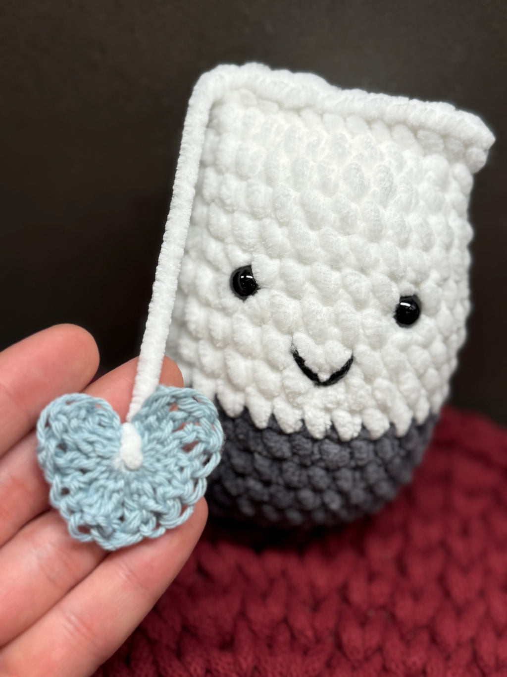 Amigurumi Teebeutel – handgehäkelt, ca. 13 cm