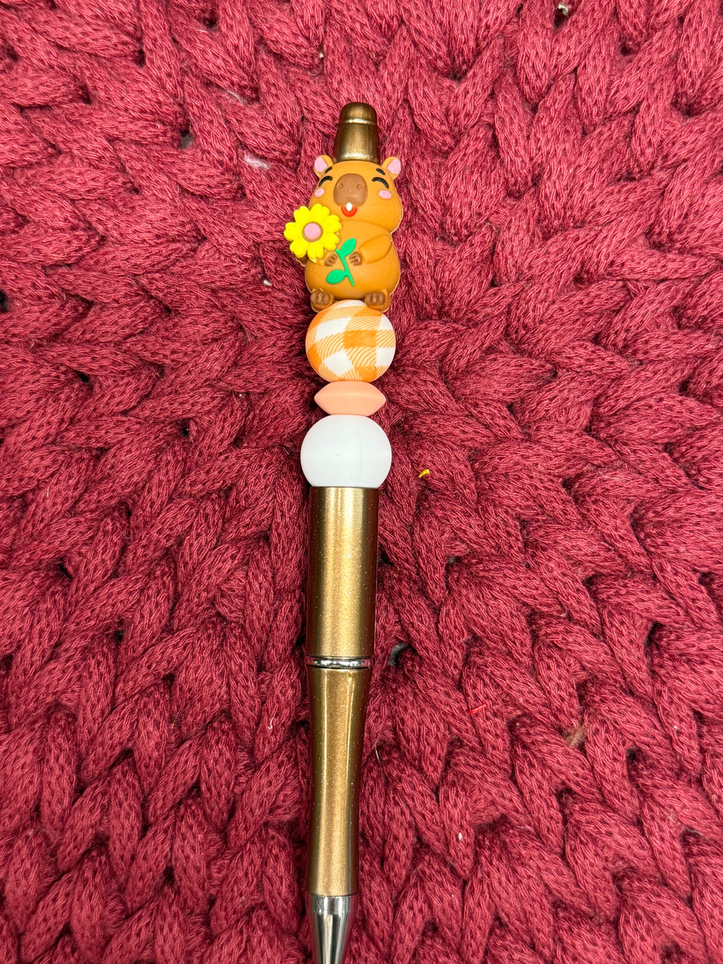Handgemachter Kugelschreiber mit süßen Silikonperlen – perfekte kleine Aufmerksamkeit & Geschenkidee