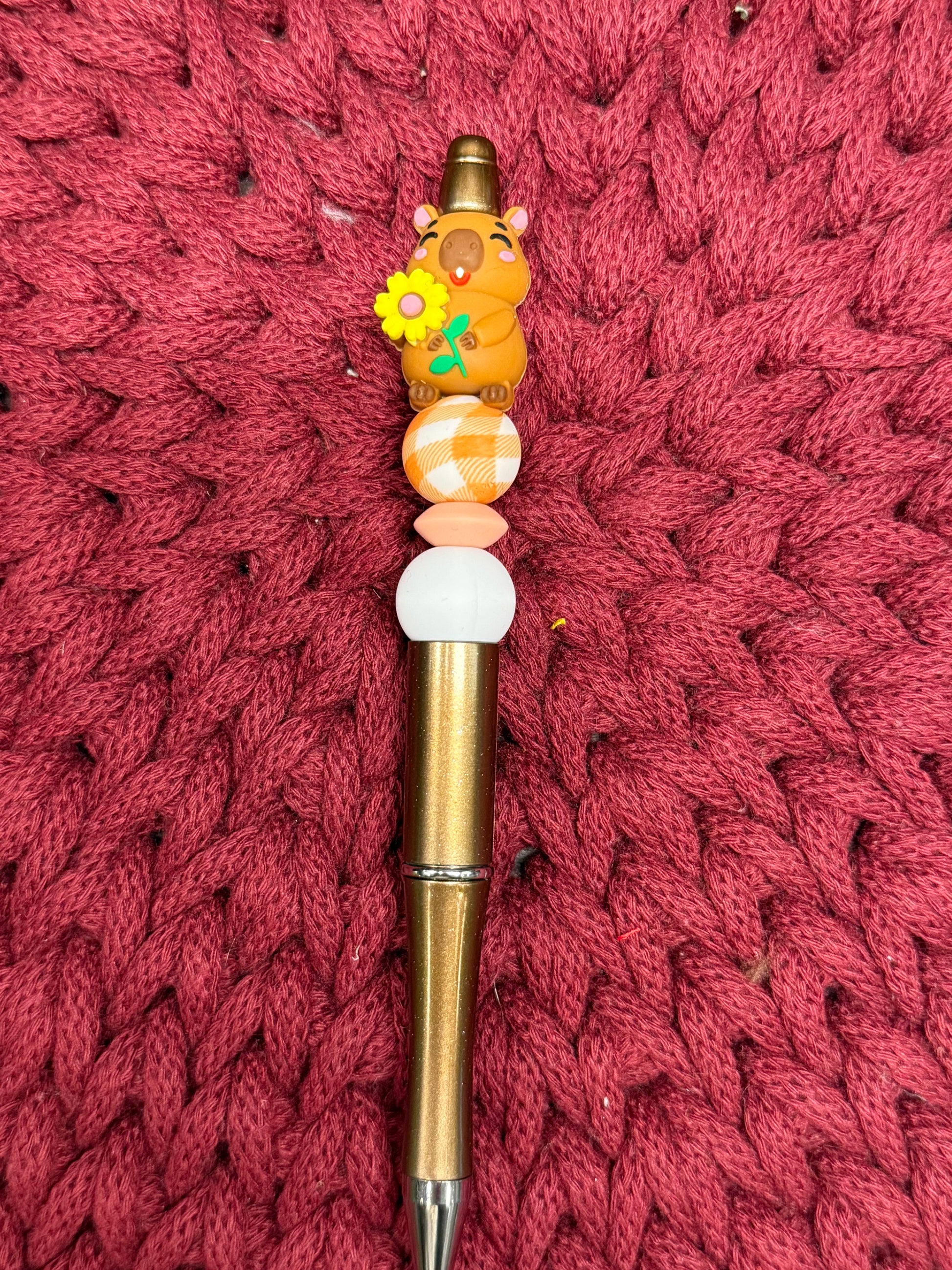 Handgemachter Kugelschreiber mit süßen Silikonperlen – perfekte kleine Aufmerksamkeit & Geschenkidee