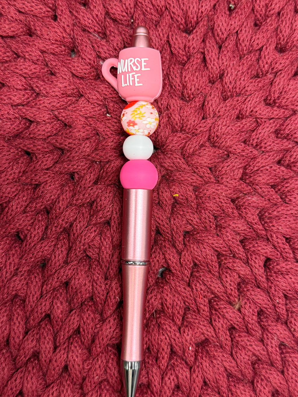 Handgemachter Kugelschreiber mit süßen Silikonperlen – perfekte kleine Aufmerksamkeit & Geschenkidee