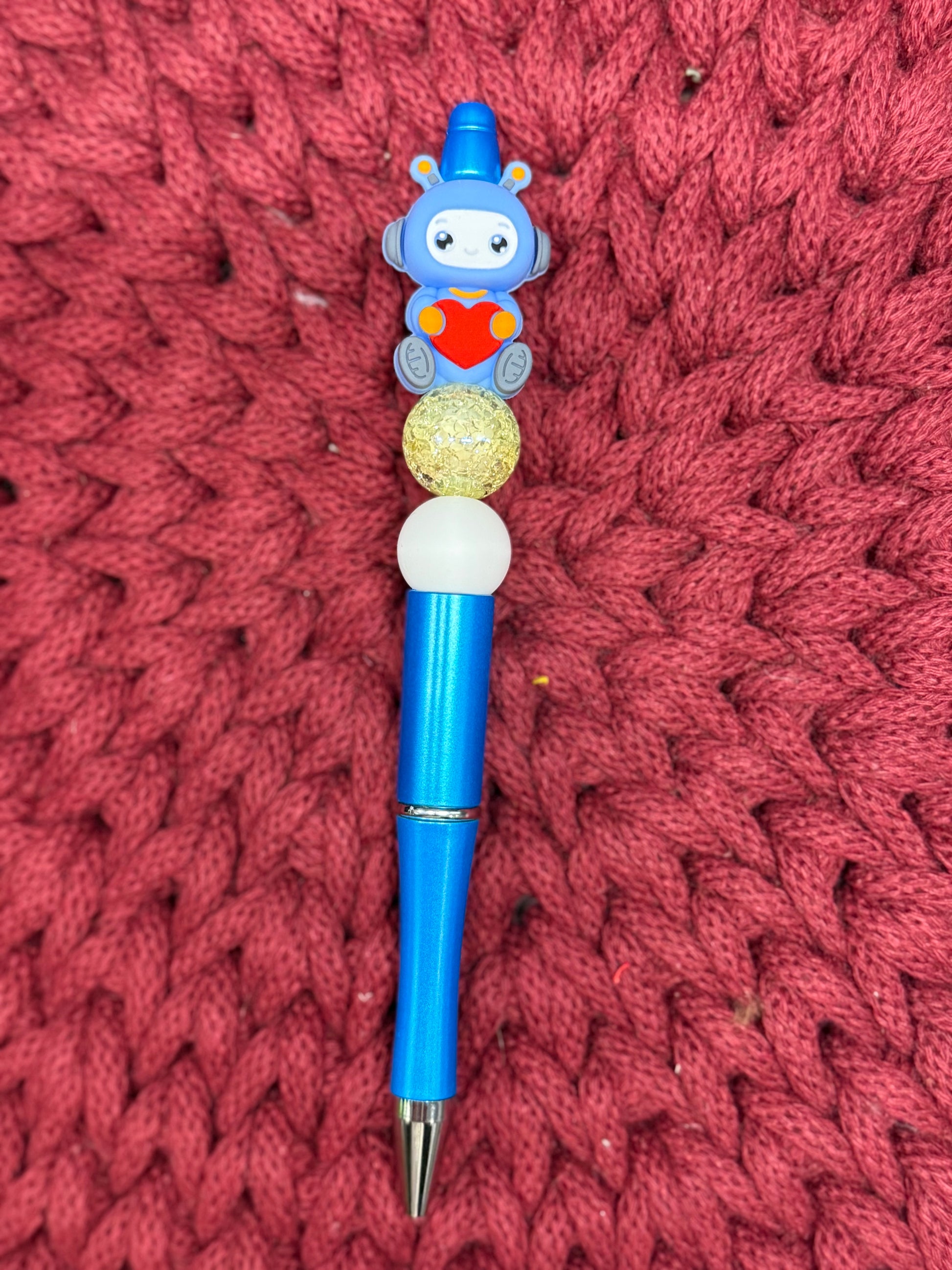 Handgemachter Kugelschreiber mit süßen Silikonperlen – perfekte kleine Aufmerksamkeit & Geschenkidee