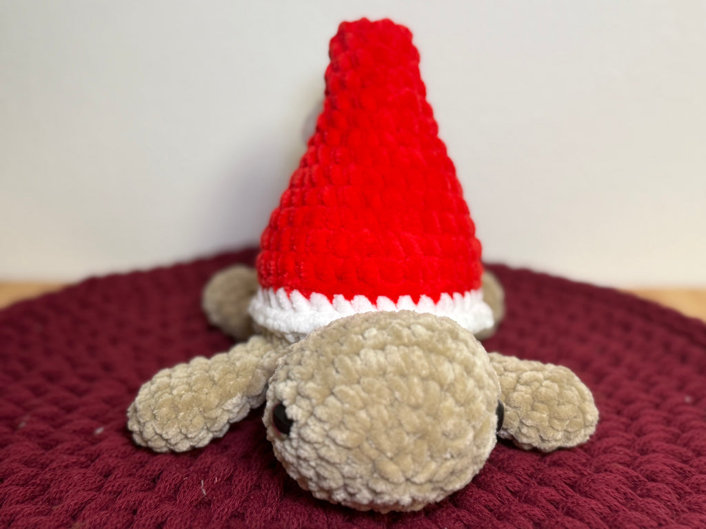Weihnachtliche Amigurumi-Schildkröte – handgehäkelt