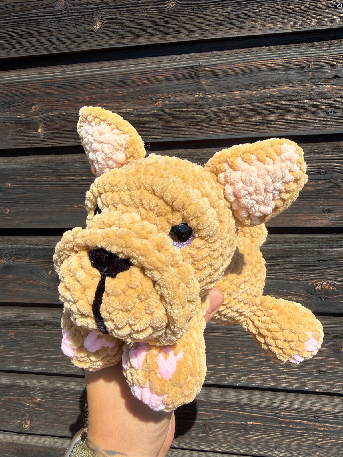 Gehäkelte Amigurumi Französische Bulldogge – Beige