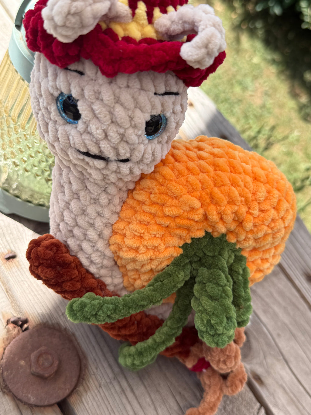 Amigurumi Schnecke mit Hexenhut, Besen & Kürbis 🐌🧙‍♀️